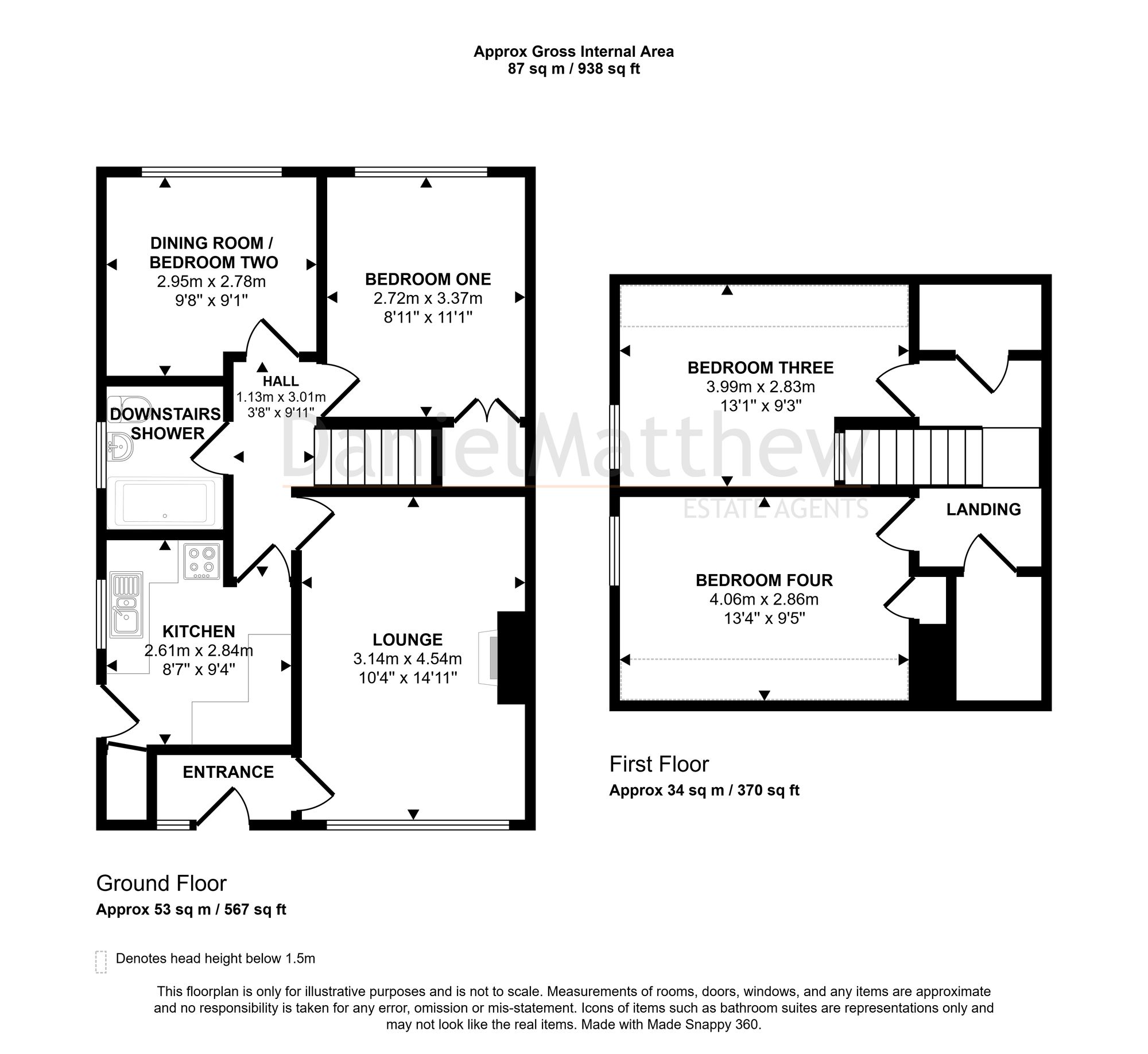 76 Heol Croesty, Bridgend floorplan