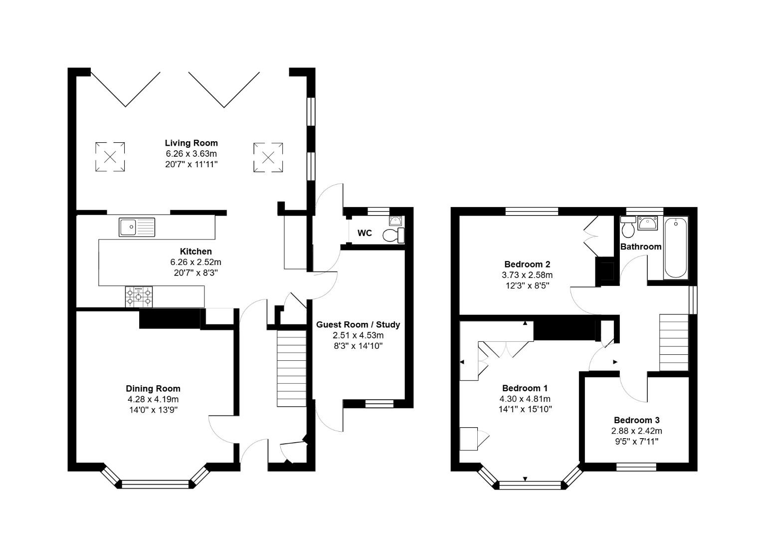 33, Valley Road, Bristol floorplan