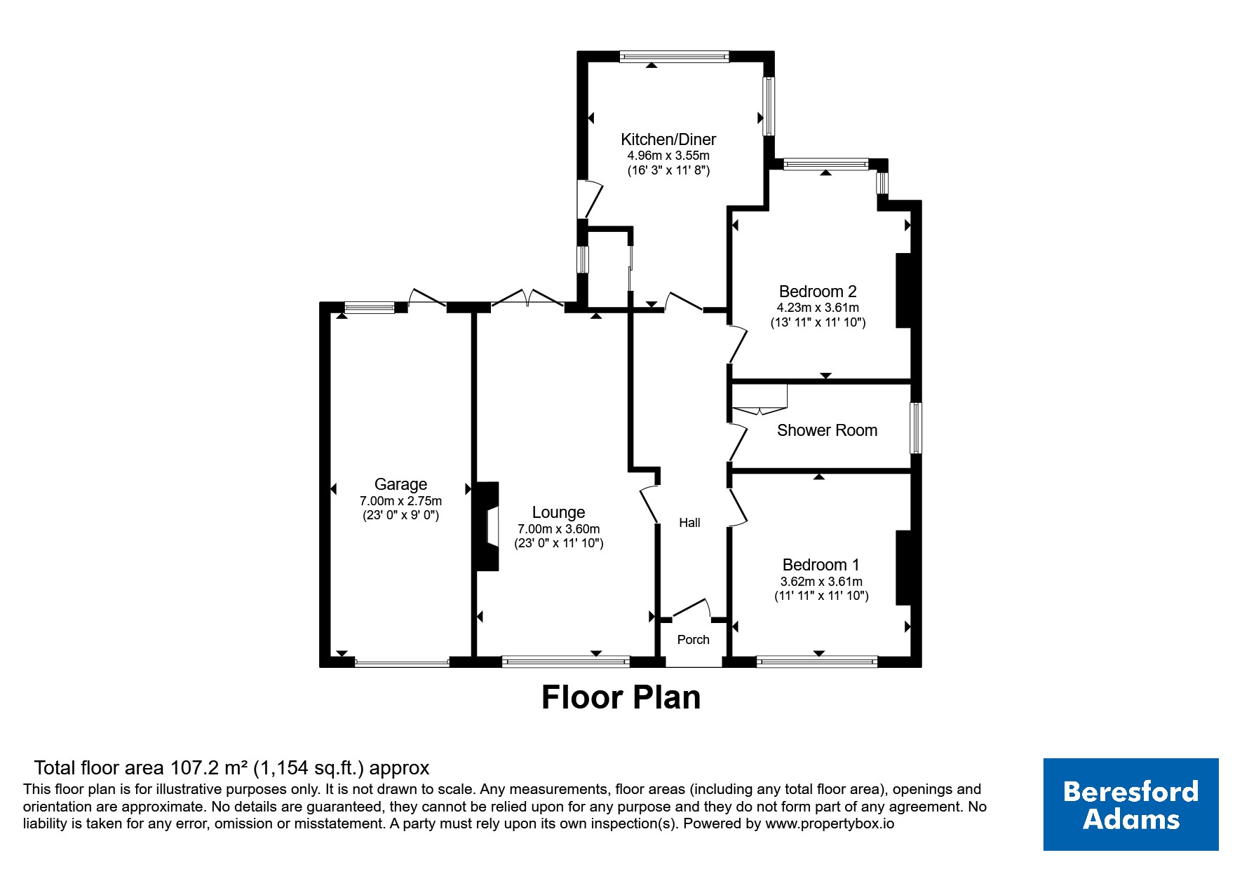 Gwendon,, Bangor Road, Gwynedd floorplan