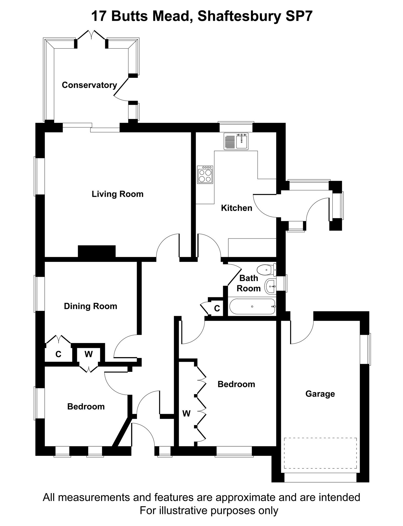 17 Butts Mead, Shaftesbury floorplan