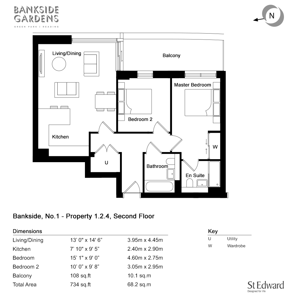 2 Bedrooms Flat for sale in Bankside Gardens, Longwater Avenue, Green Park, Reading RG2