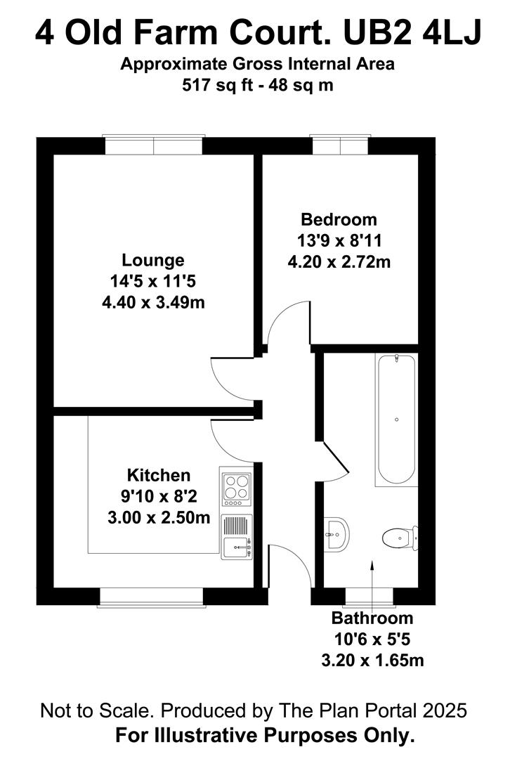 4 Old Farm Court, Tentelow Lane, Southall floorplan