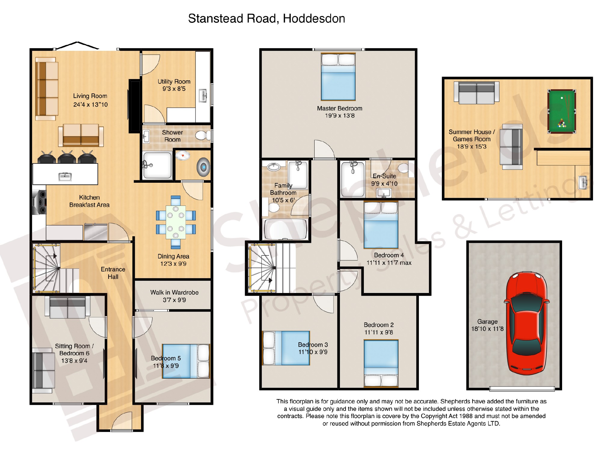 5 Bedrooms Detached house for sale in Stanstead Road, Hoddesdon, Hertfordshire EN11