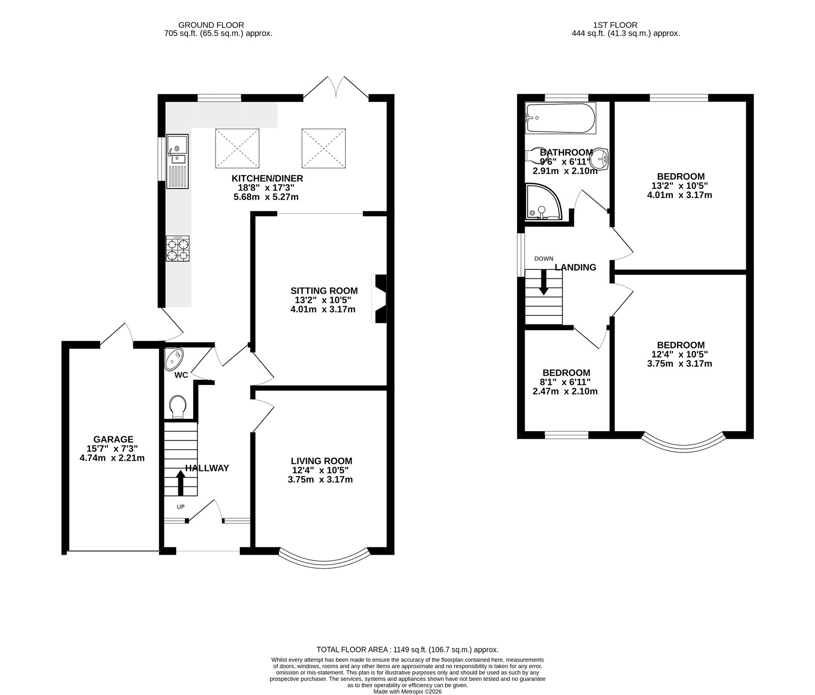 8, Lamorna Grove, Nottinghamshire floorplan
