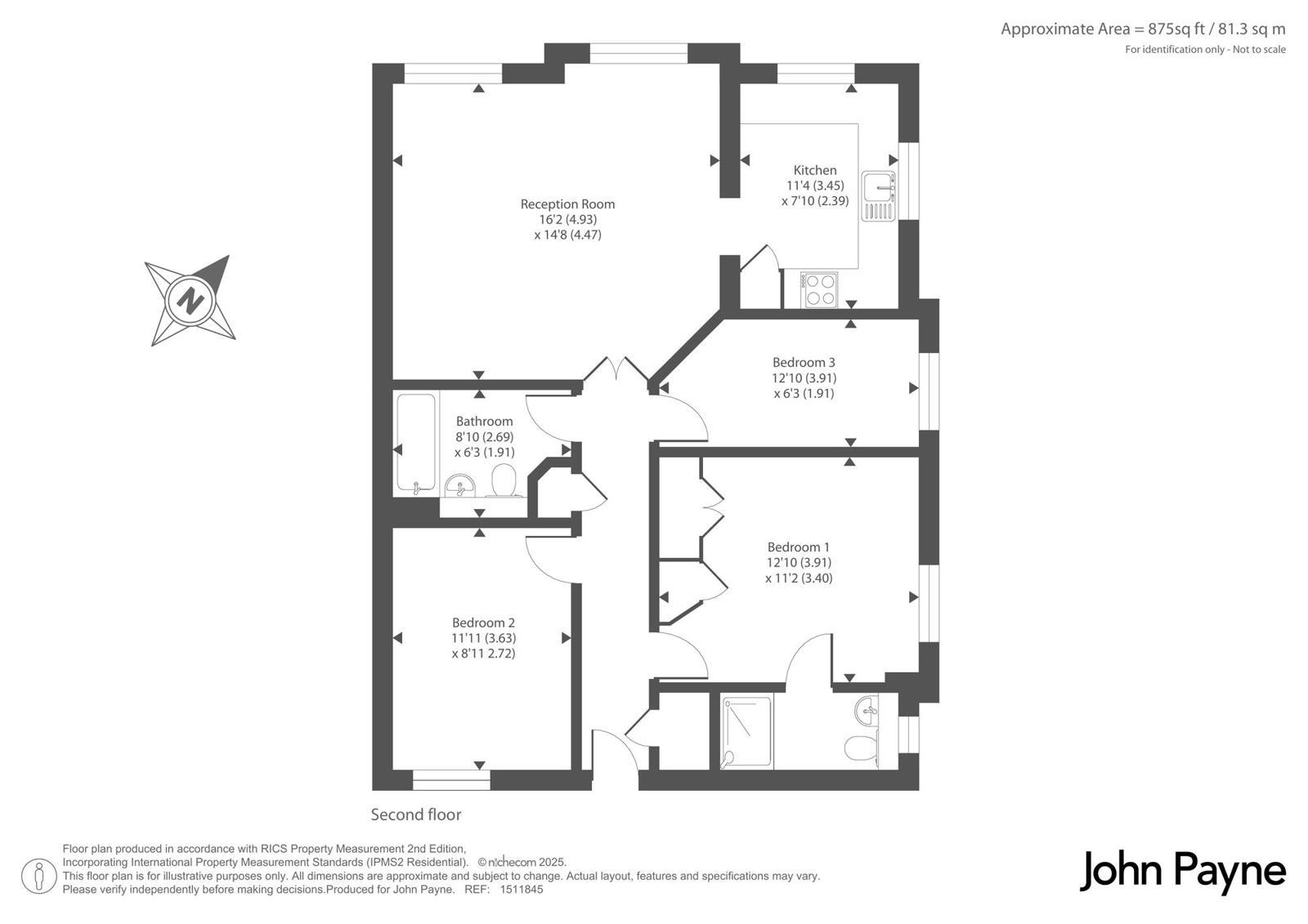 16, Cedars Close, London floorplan