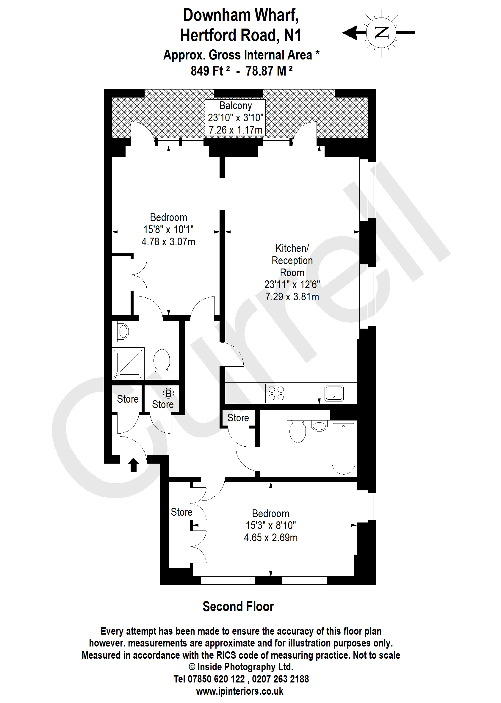 2 Bedrooms Flat to rent in Hertford Road, Hackney N1
