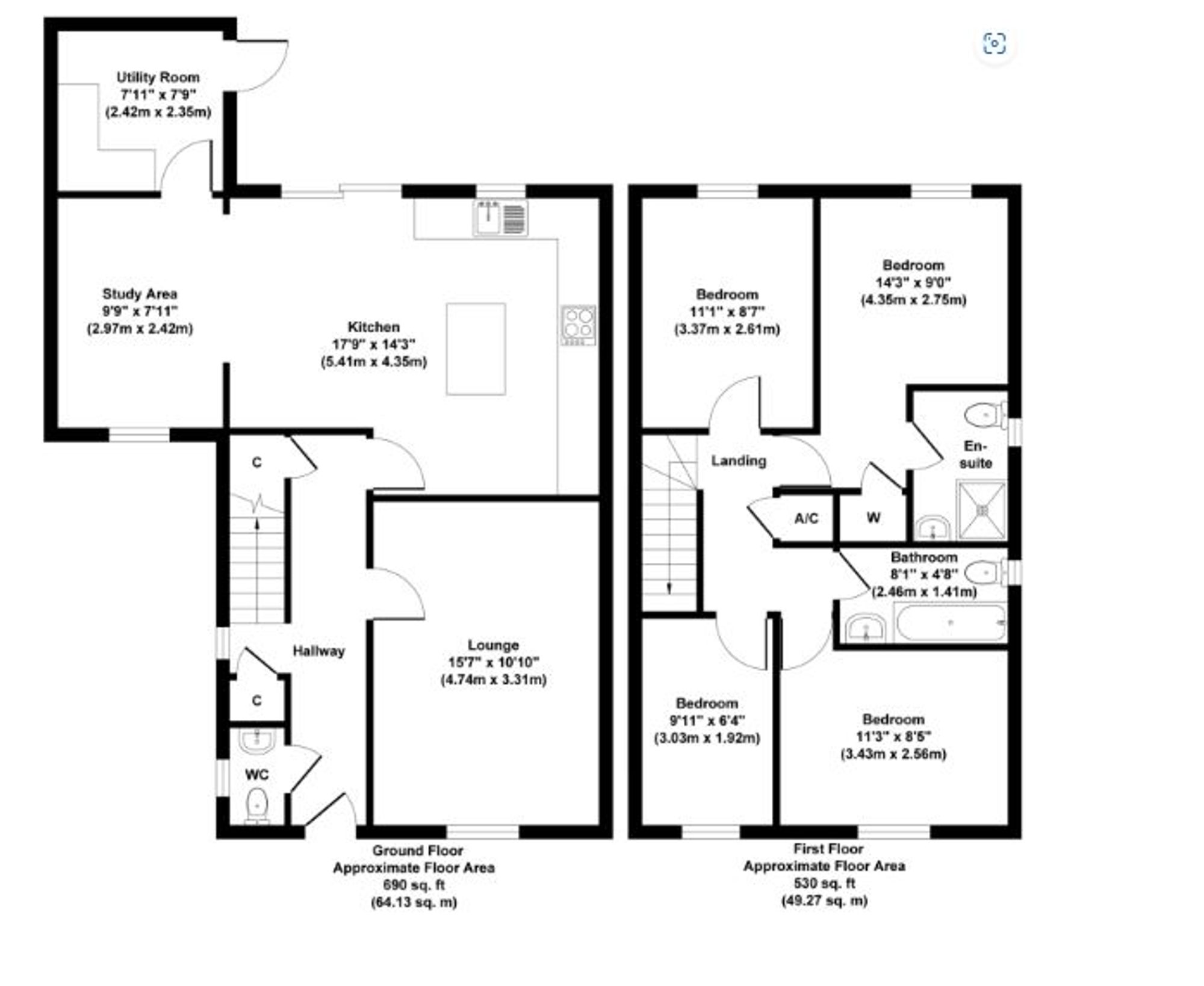 3 Hubbards Close, Saxmundham floorplan