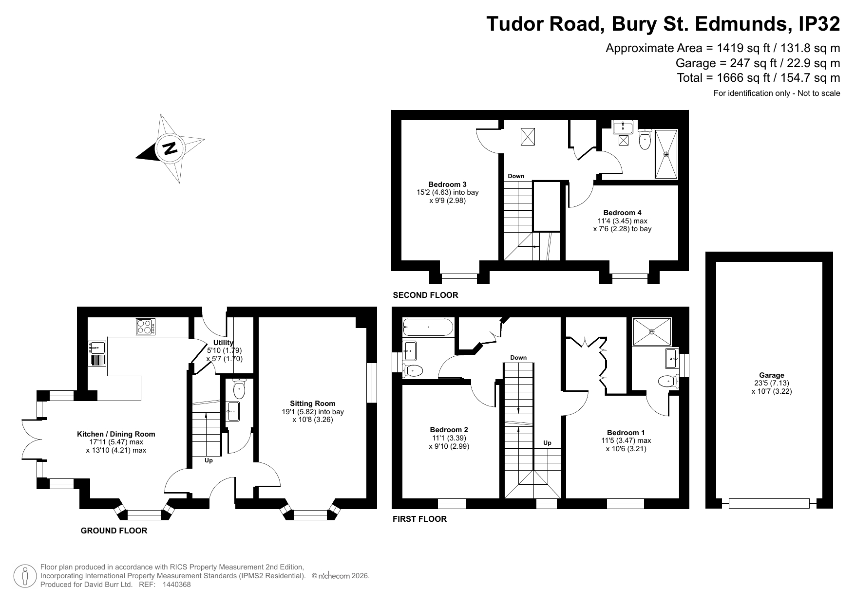 16, Tudor Road, Bury St. Edmunds floorplan