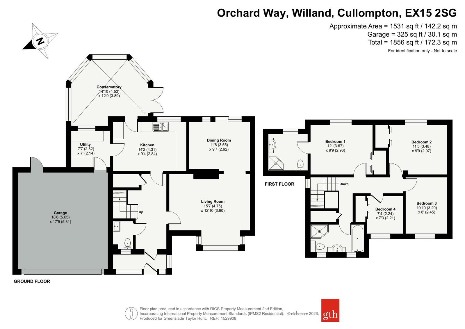 Orchard Way, Cullompton floorplan