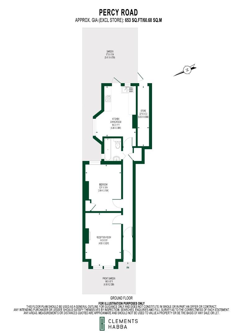 26, Percy Road, London floorplan