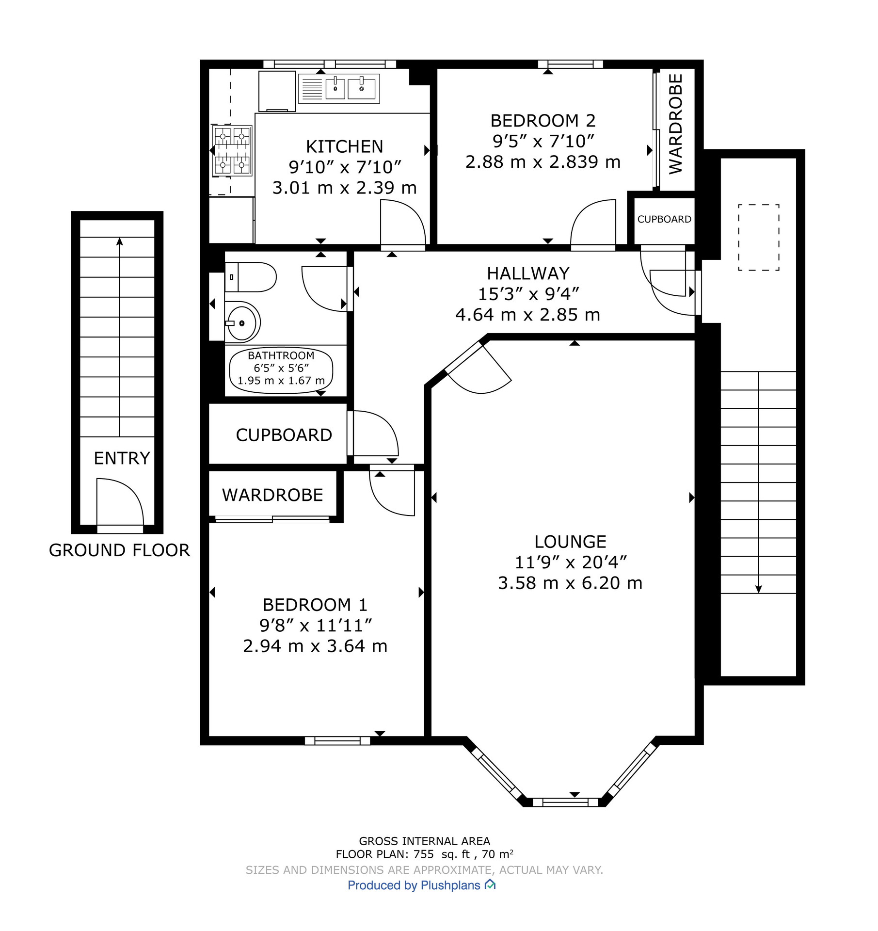 54 Blackbyres Court, Glasgow floorplan
