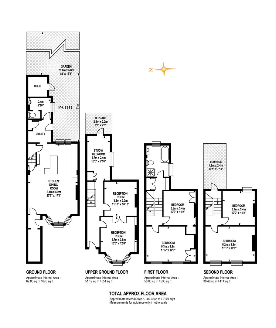 52, Vicarage Grove, London floorplan