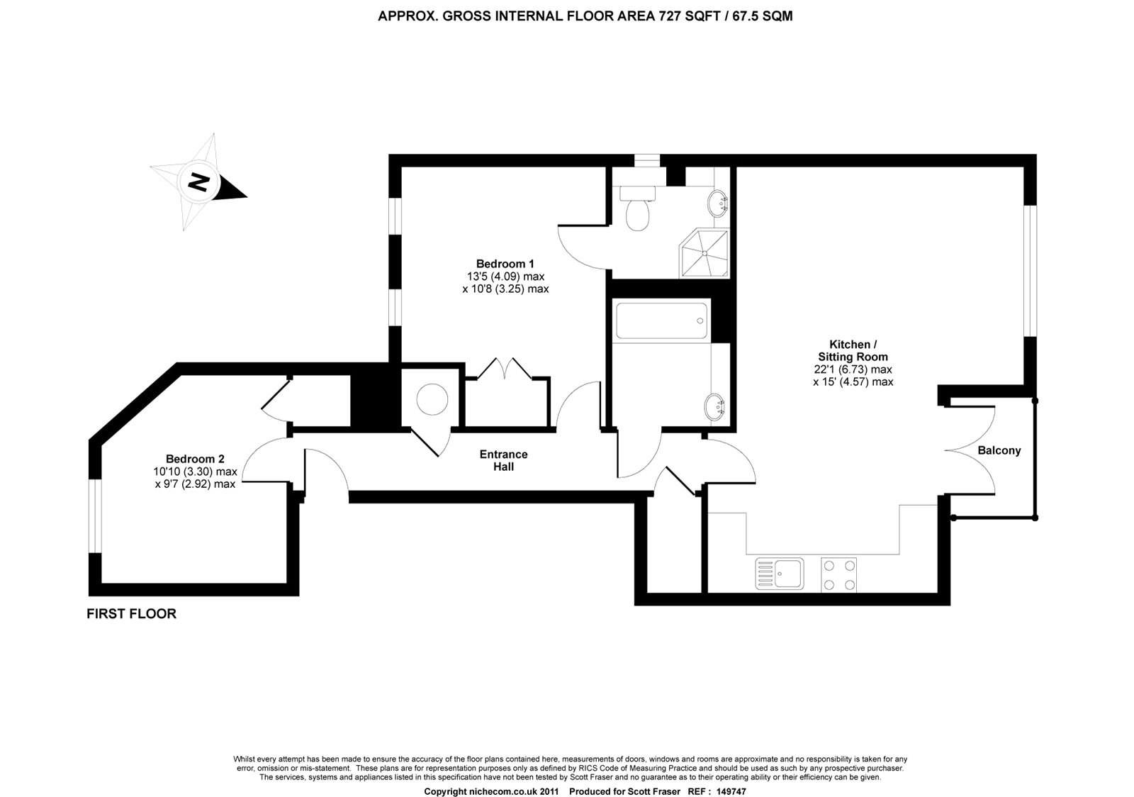 Sunderland Avenue, North Oxford, Oxford OX2, 2 bedroom flat for sale