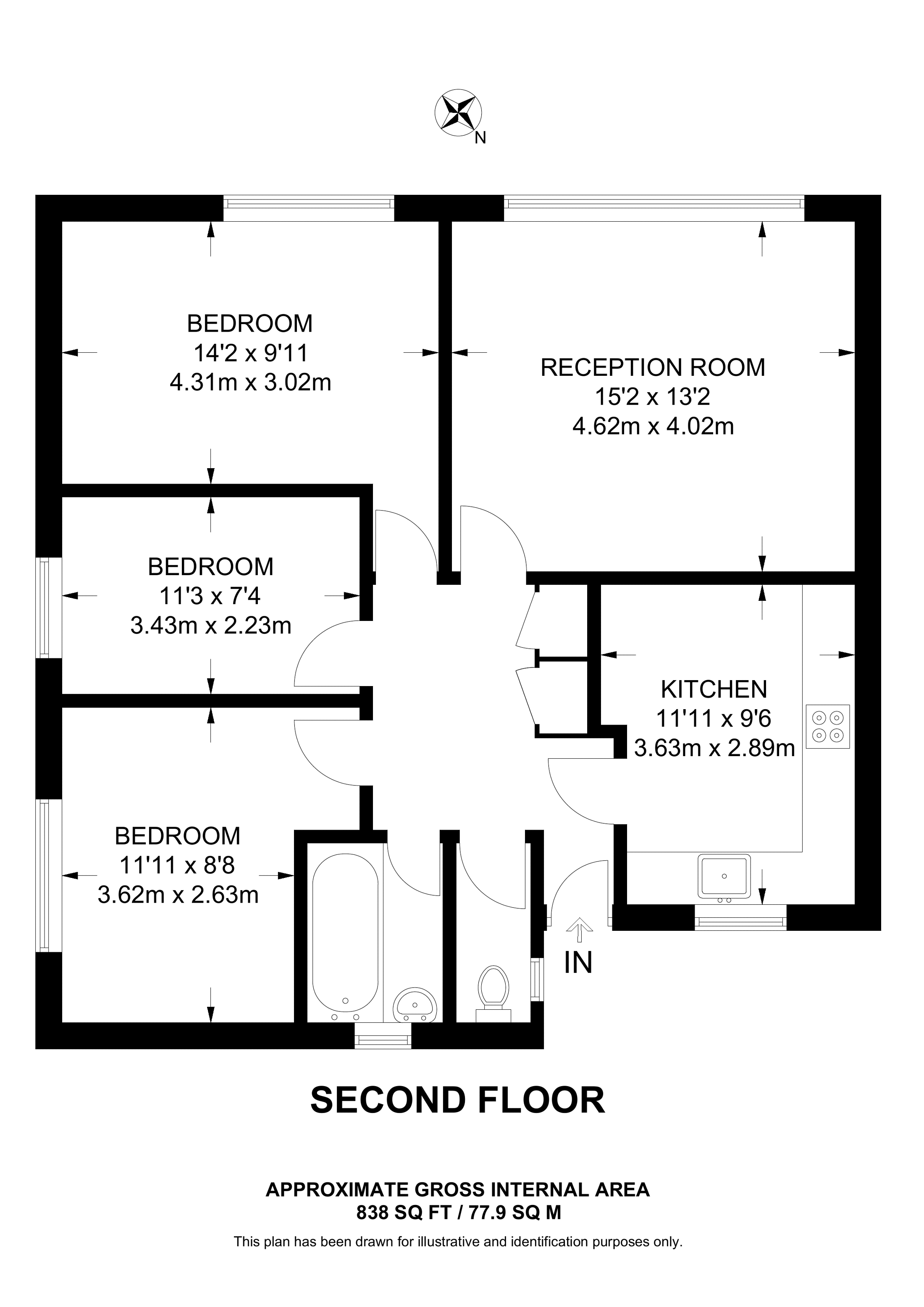 Daphne House, Acacia Road, London, N22, Wood Green floorplan