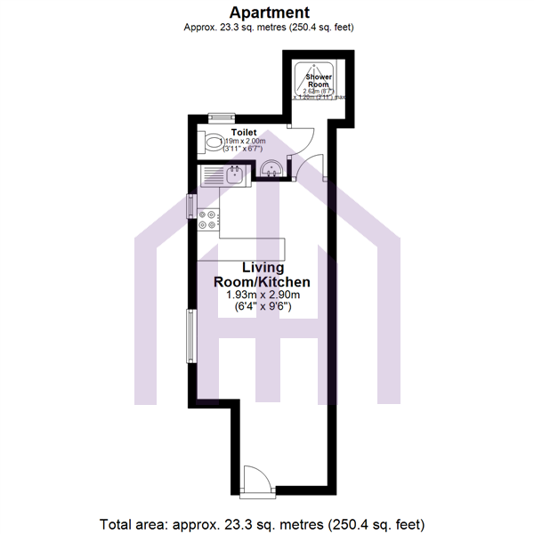 FLAT 2, 50, Wingrove Road, Fenham floorplan