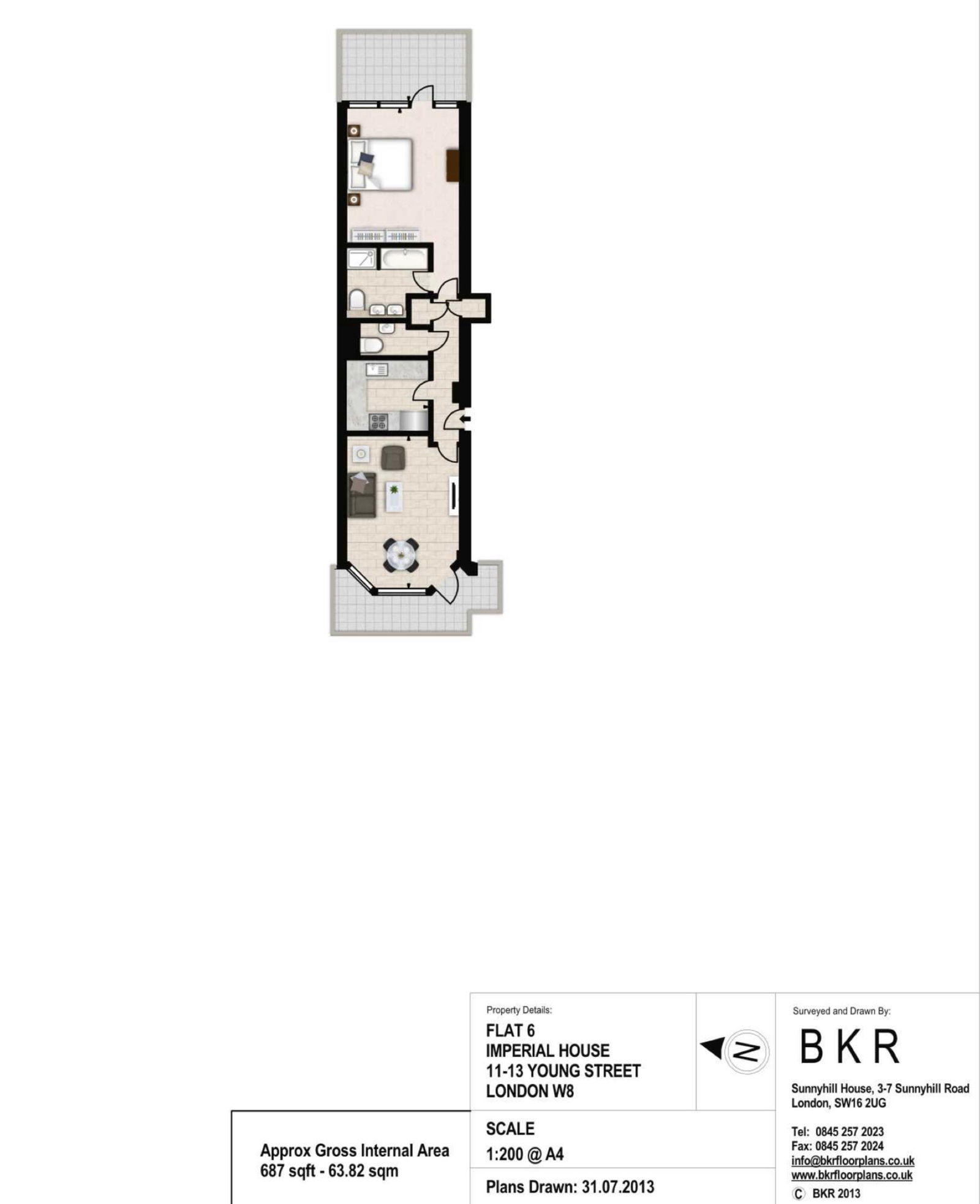 Imperial House 11-13,Flat 6, Young Street, London floorplan
