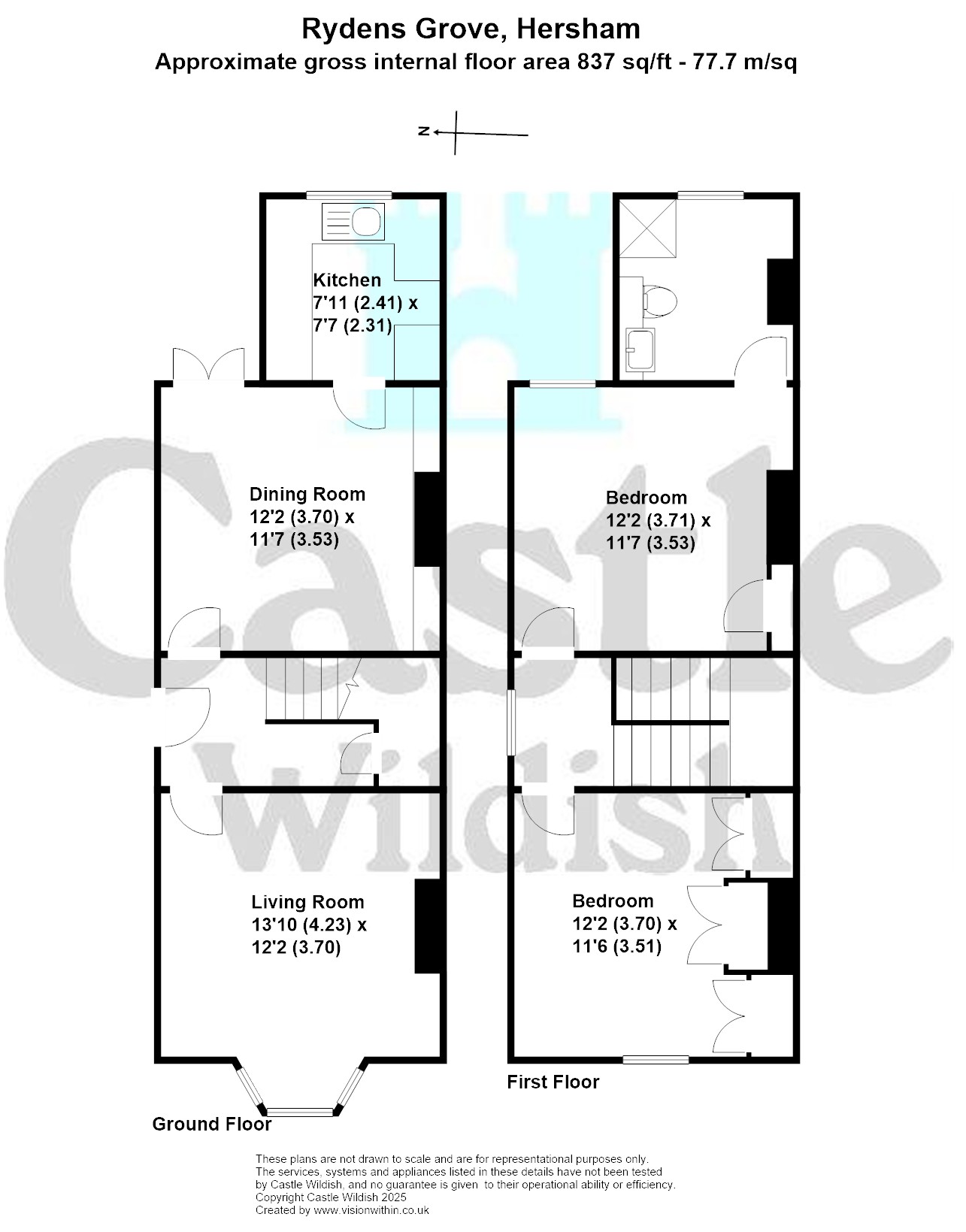 3, Rydens Grove, Hersham Village floorplan