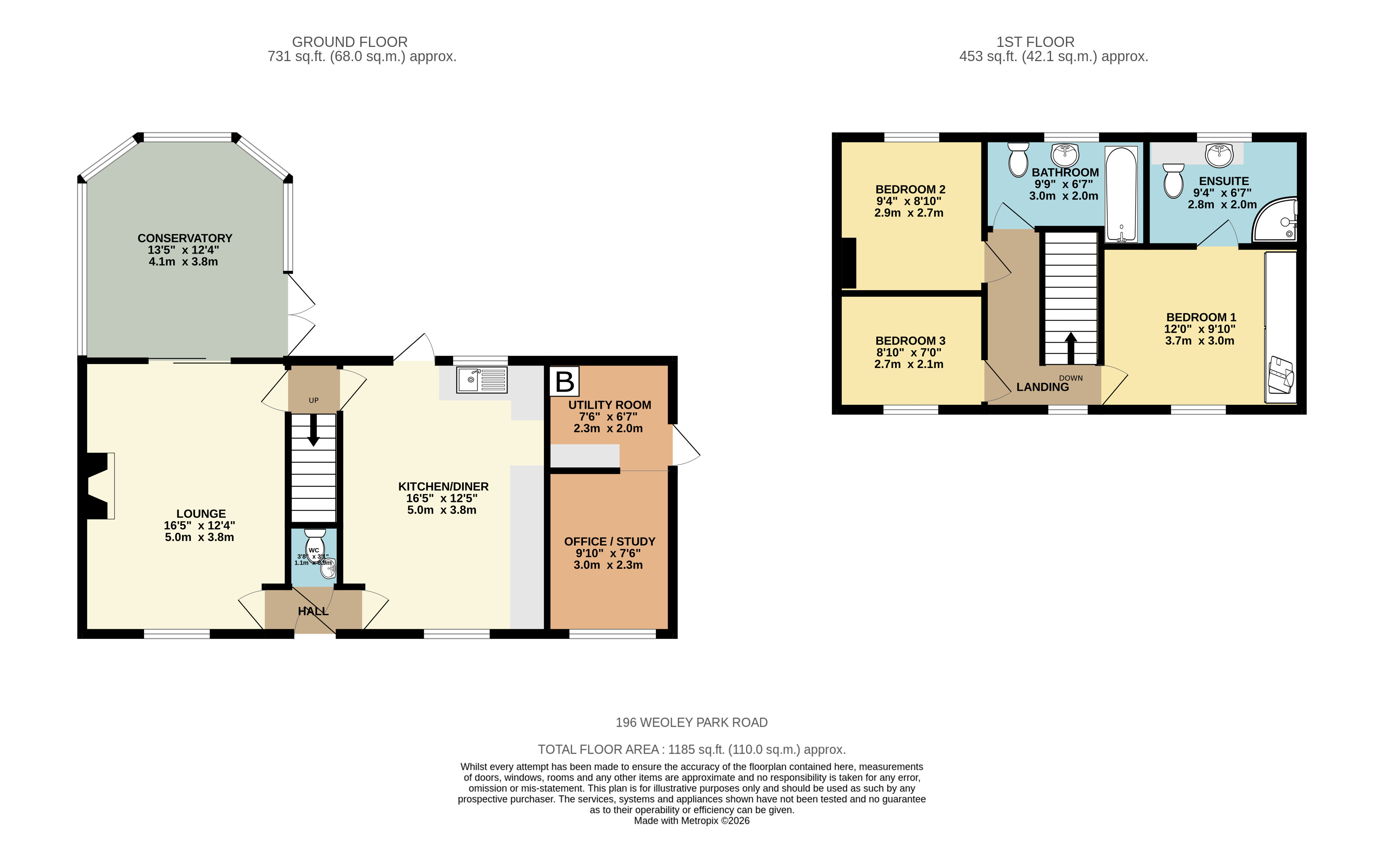 196, Weoley Park Road, Birmingham floorplan