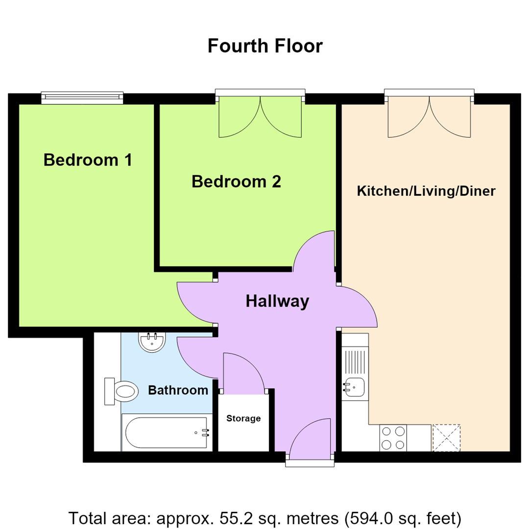 78, The Gallery, Manchester floorplan