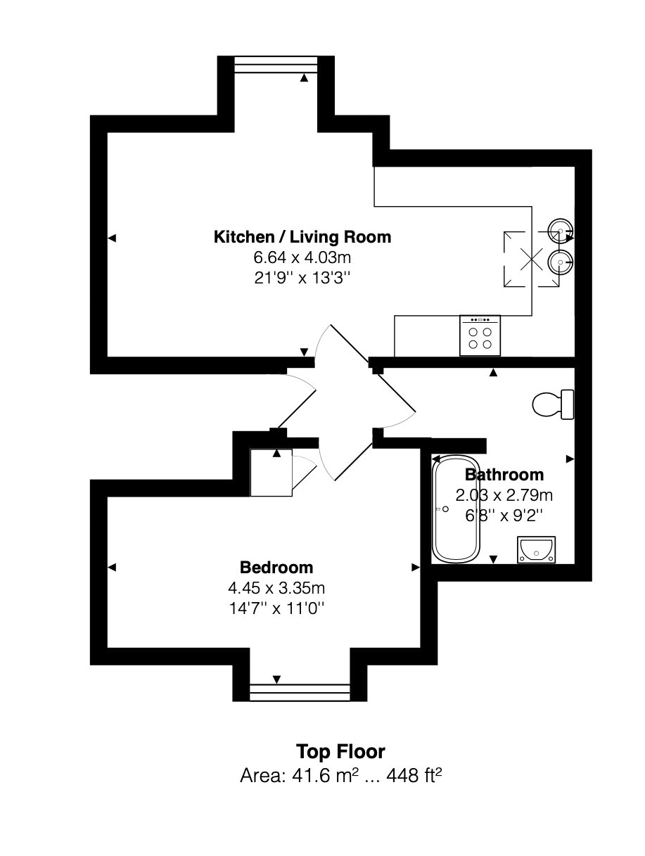 Flat 4 Oakwood Manor, 259, Preston Road, Brighton floorplan