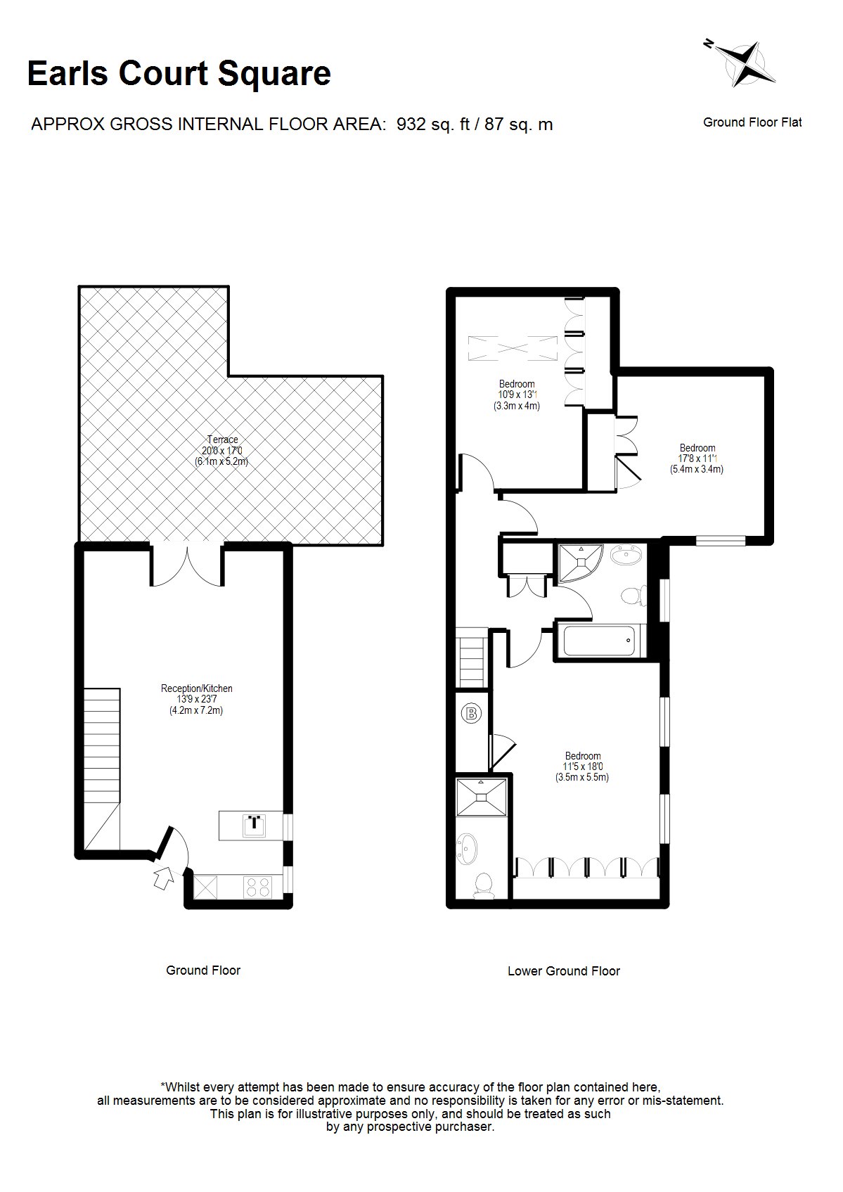 3 Bedrooms Flat to rent in Earl's Court Square, Earls Court SW5