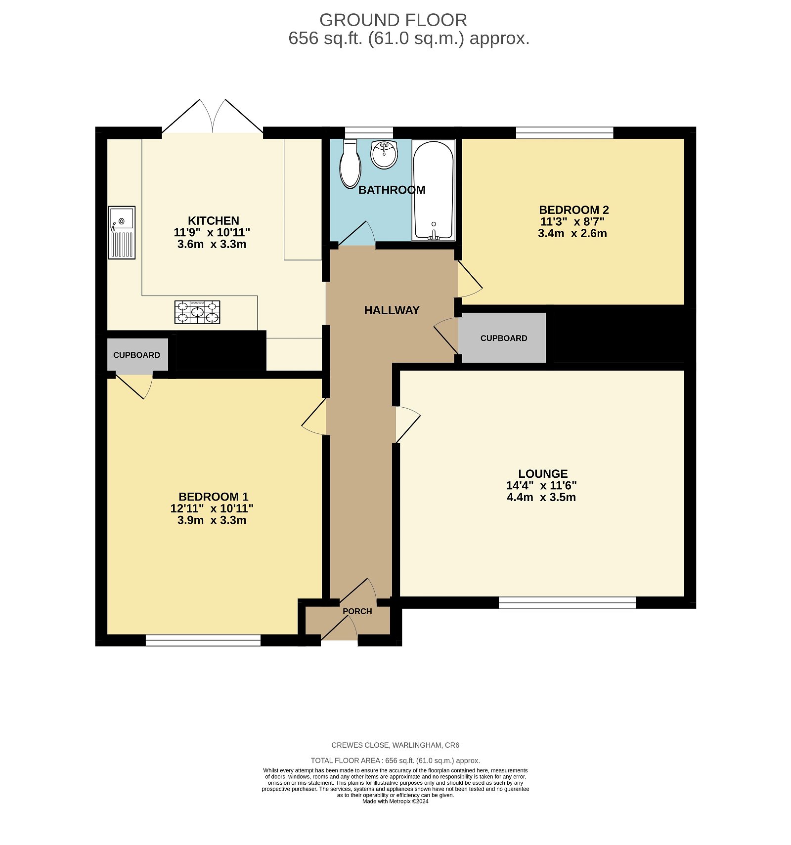 Crewes Close, Warlingham CR6, 2 bedroom for sale 66468657