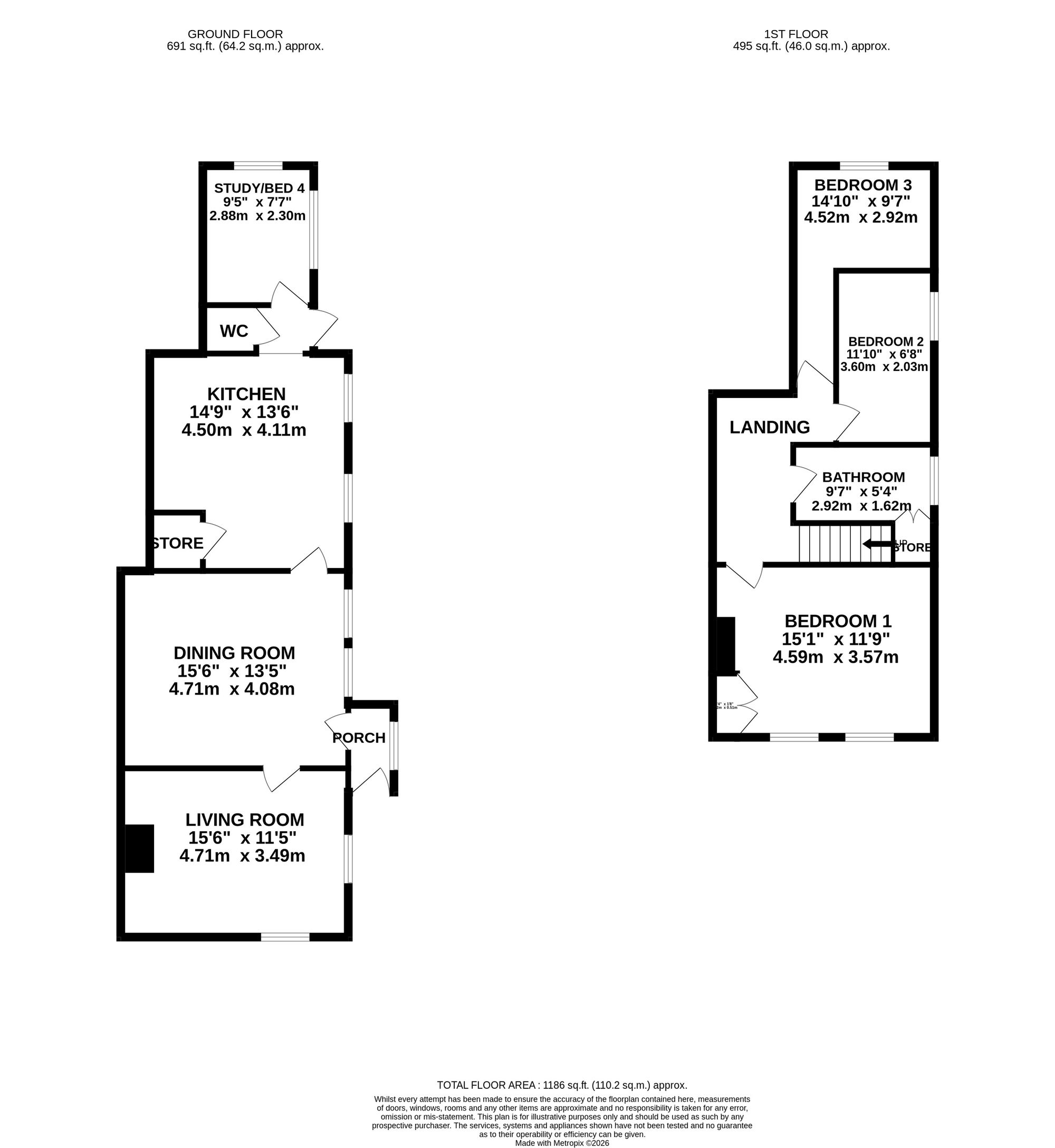 78 Oulton Road, Stone floorplan
