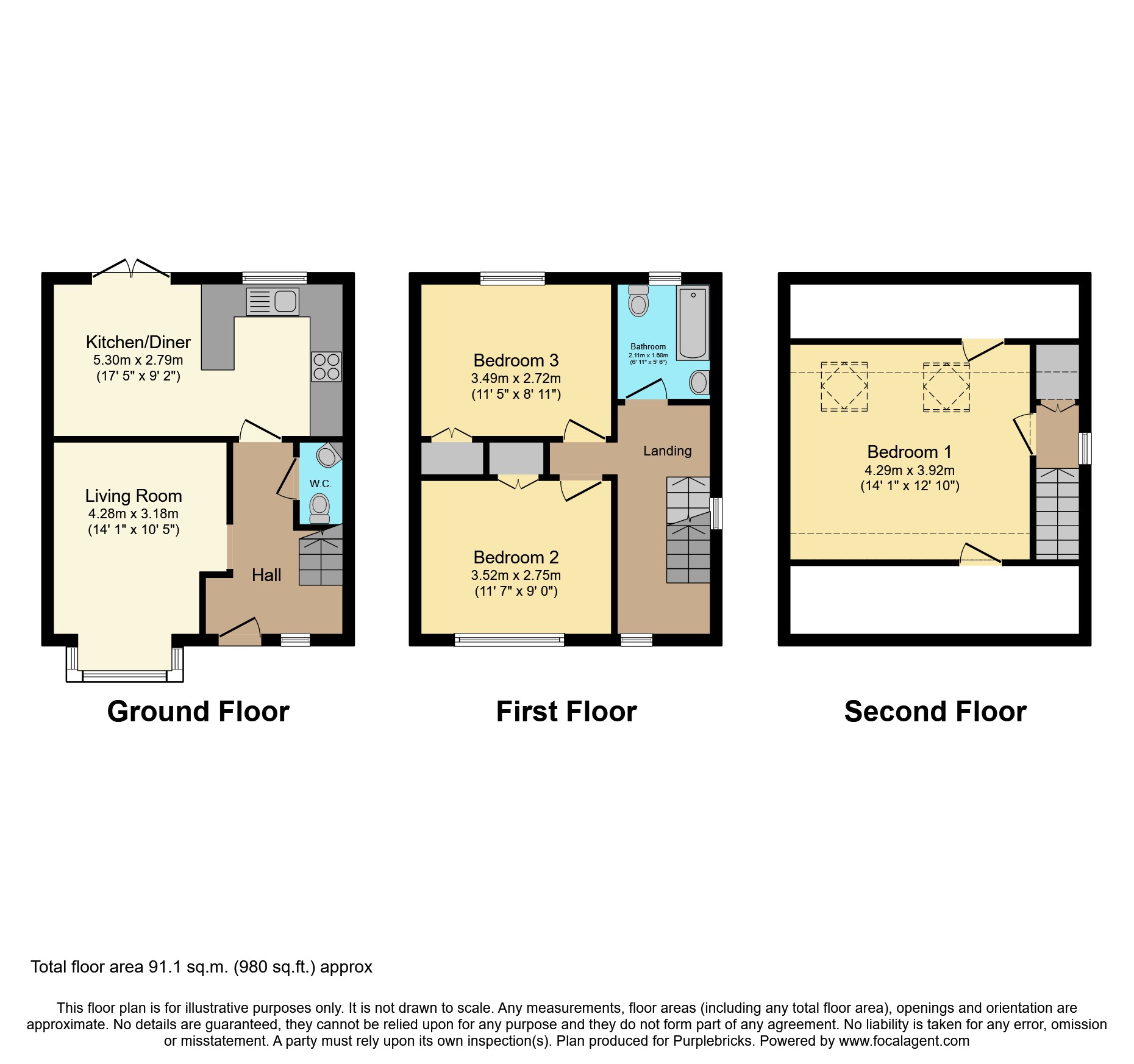 22a, Martyrs Avenue, Crawley floorplan