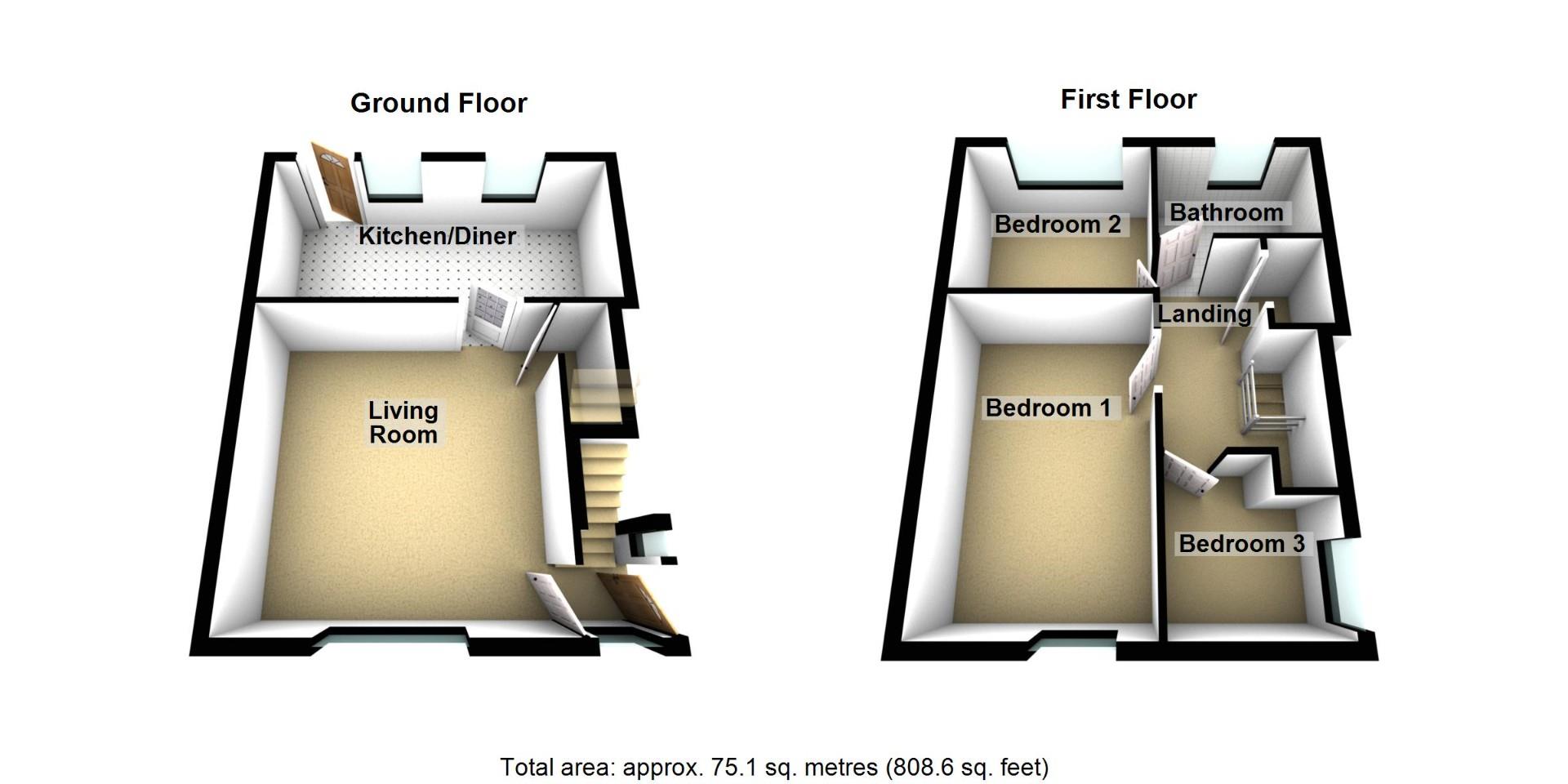 4, Front Street, Morpeth floorplan