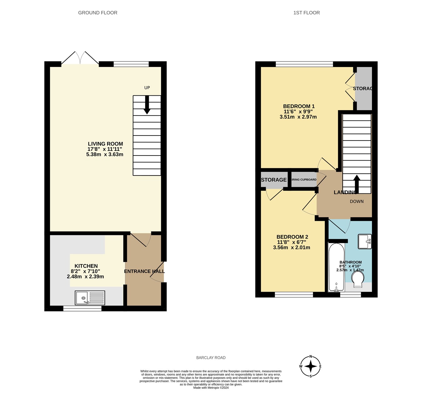 Barclay Road, Calcot, Reading RG31, 2 bedroom end terrace house for
