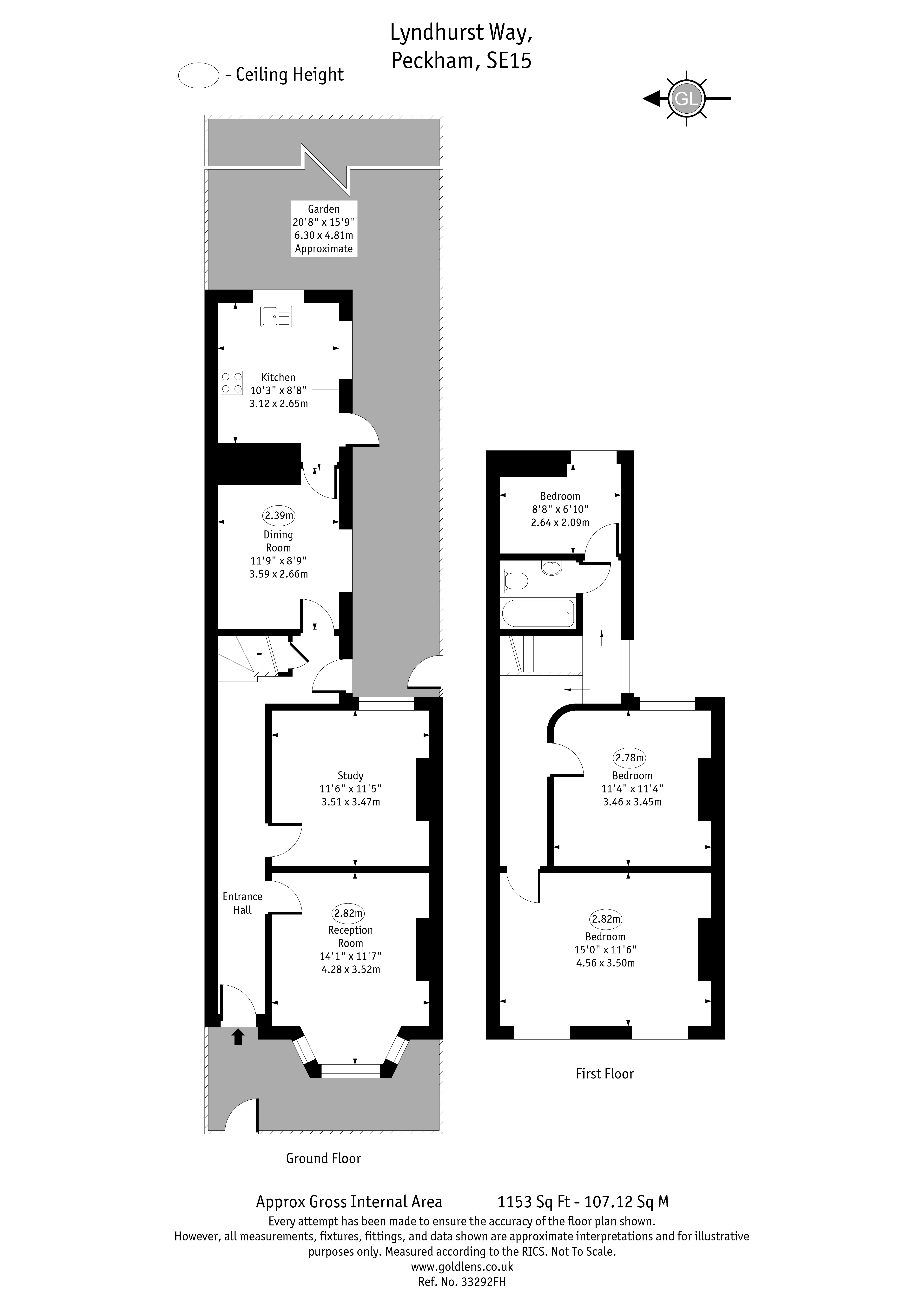 91, Lyndhurst Way, London floorplan