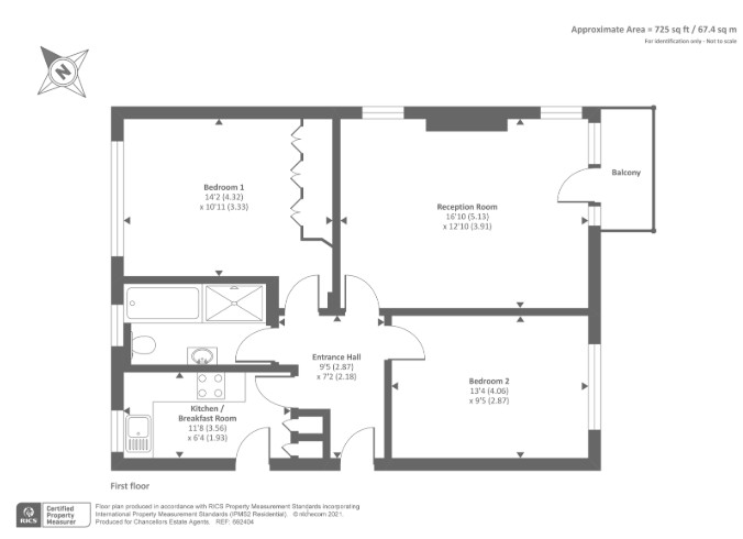 Flat 32 Elm Park Court, Elm Park Road, Harrow floorplan