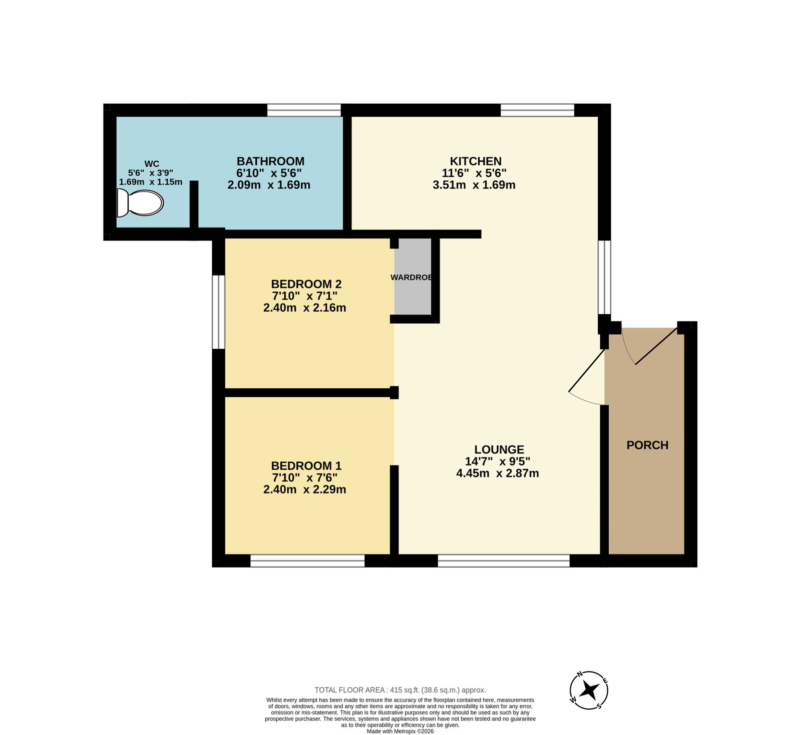 Sevenfield, Tregonhawke Cliff, Torpoint floorplan
