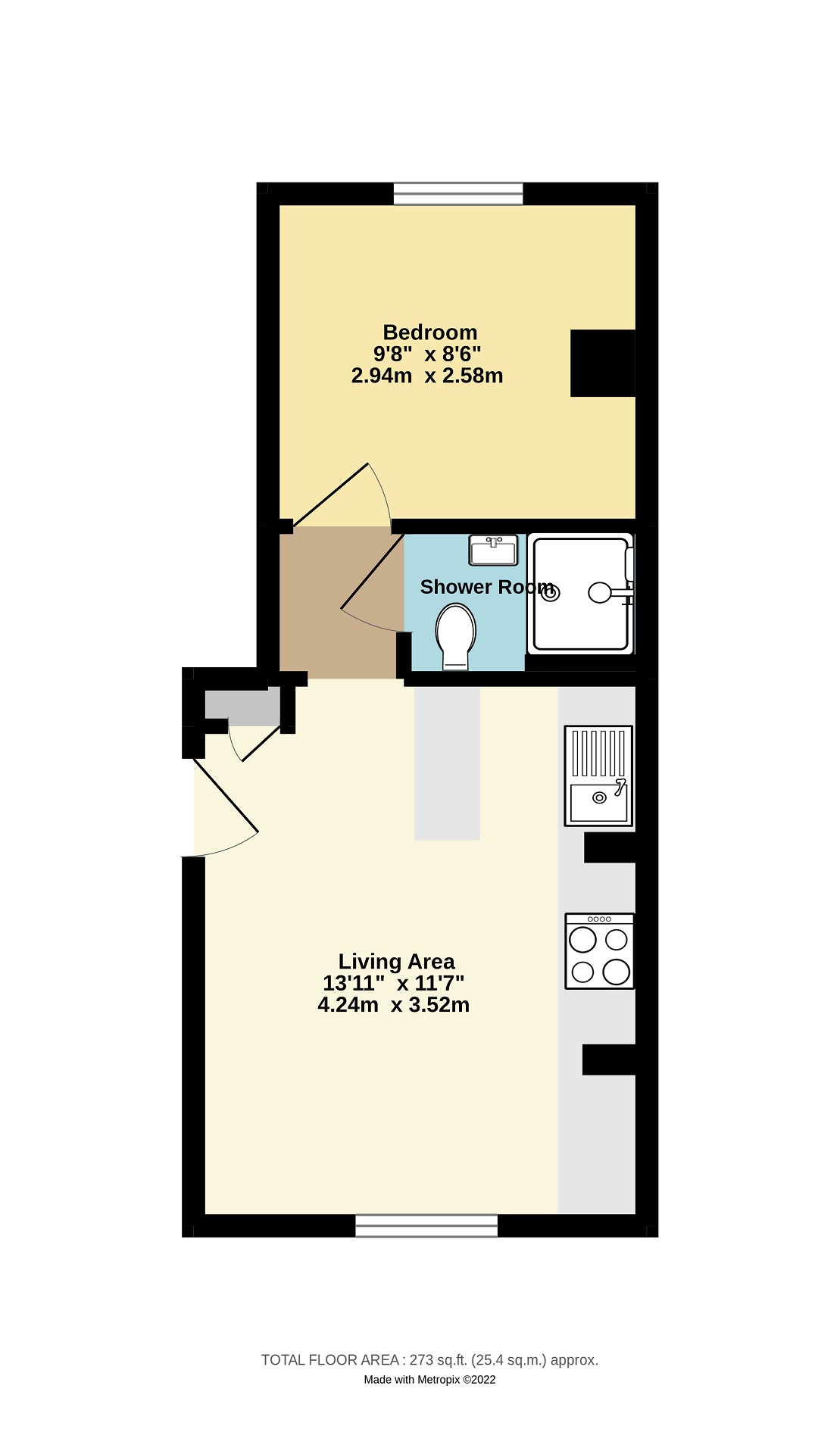 Ground Floor Flat 124, Queens Road, Reading floorplan
