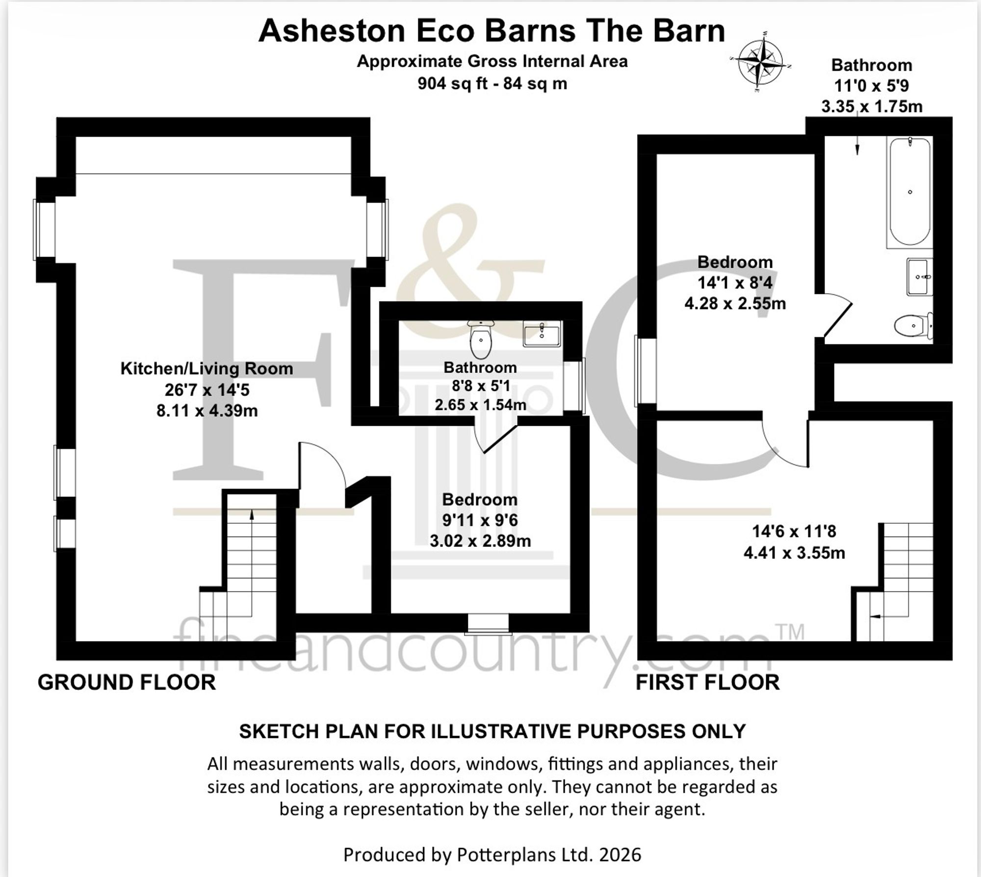 The Barn at Asheston Eco Barns, Pen Y Cwm, Haverfordwest floorplan