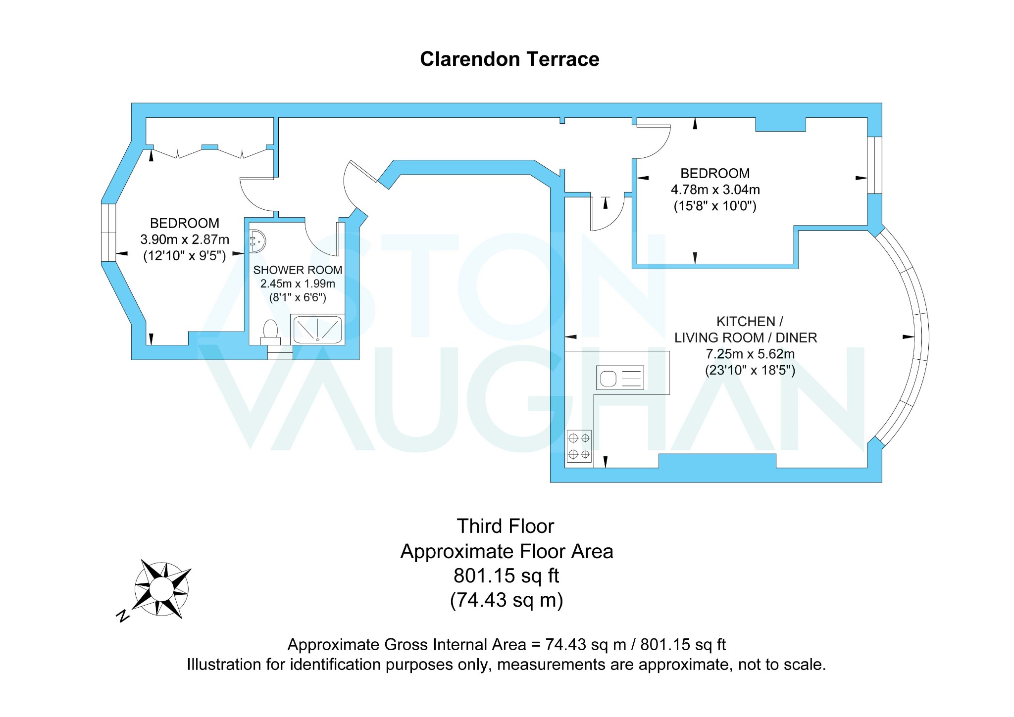 Flat 4A, 3 Clarendon Terrace, East Sussex floorplan