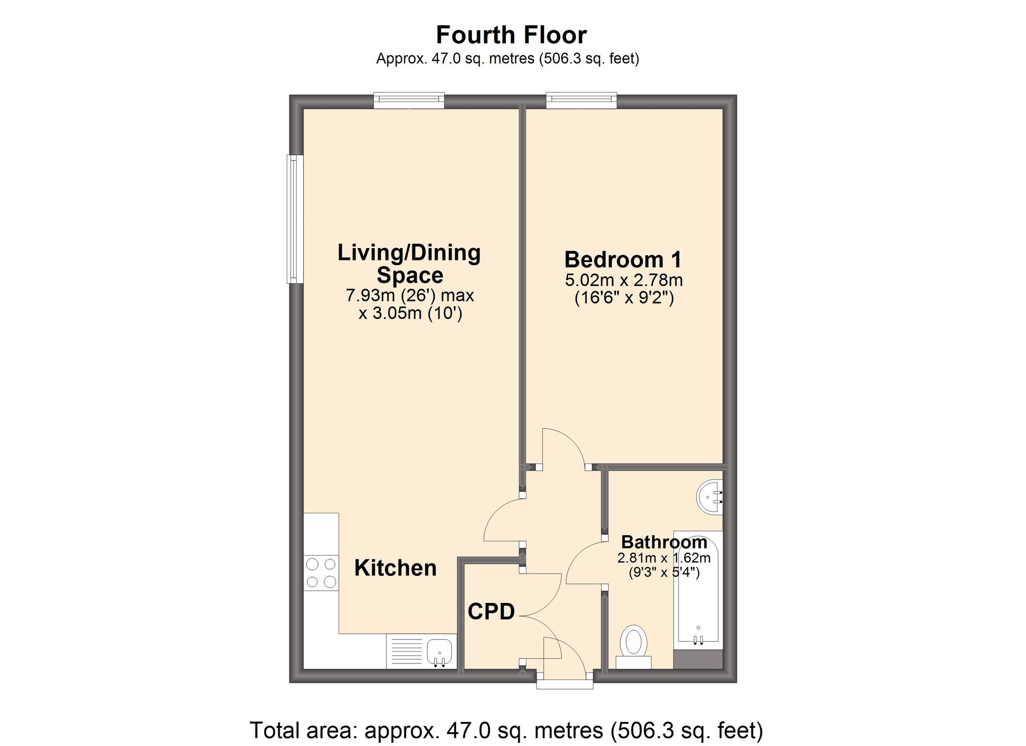 Apt 44, Ashton Point, Sheffield floorplan