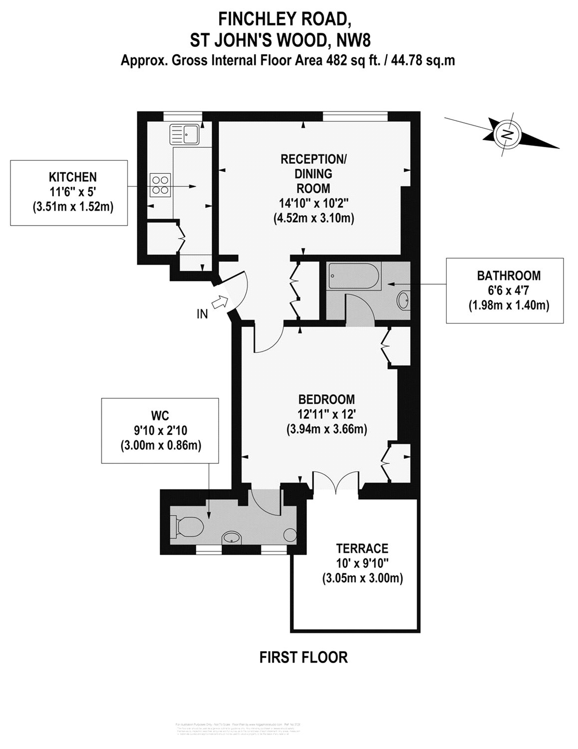 1 Bedrooms Flat to rent in Finchley Road, St John's Wood, London NW8