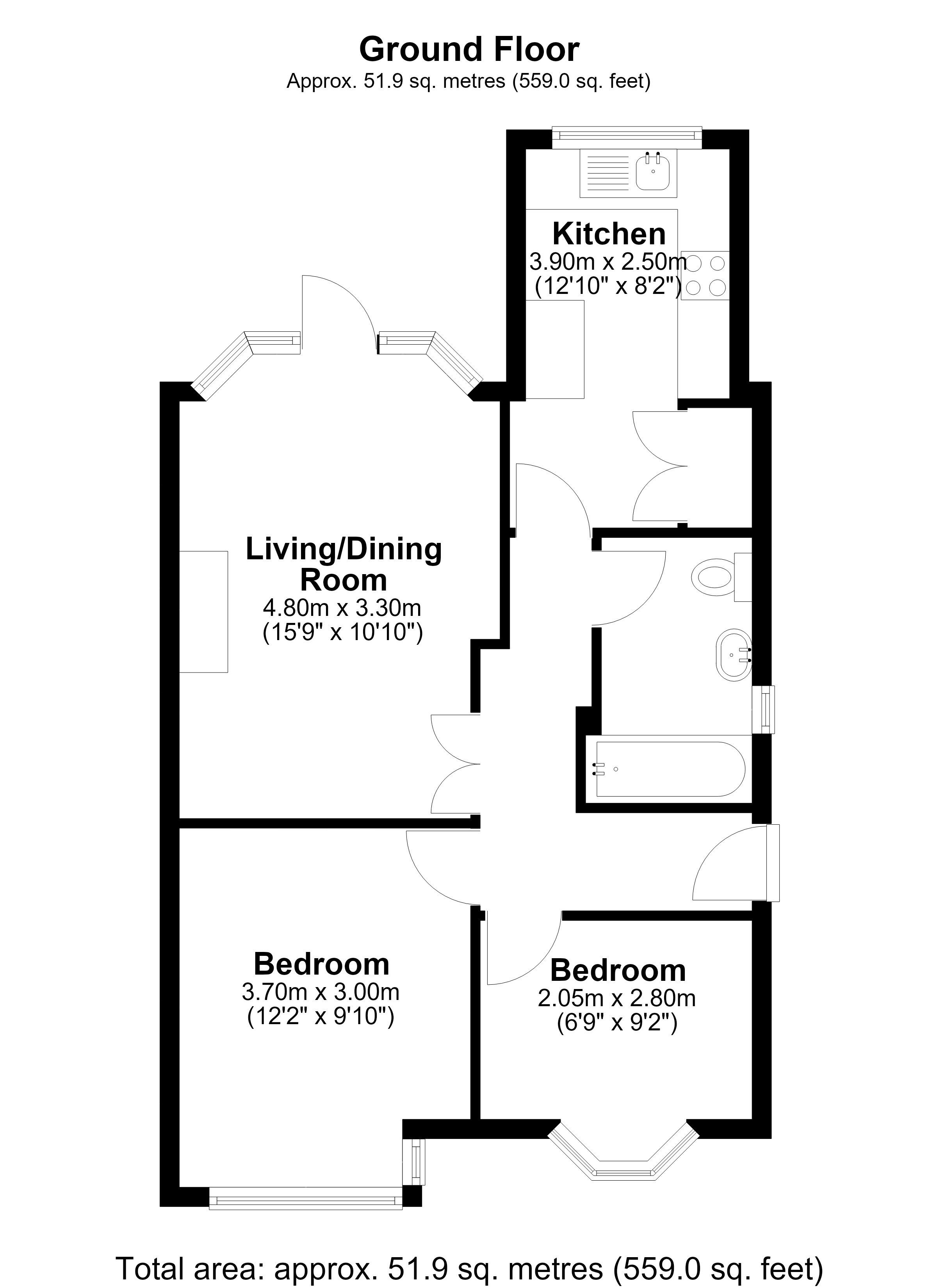 4, Florence Avenue, Addlestone floorplan