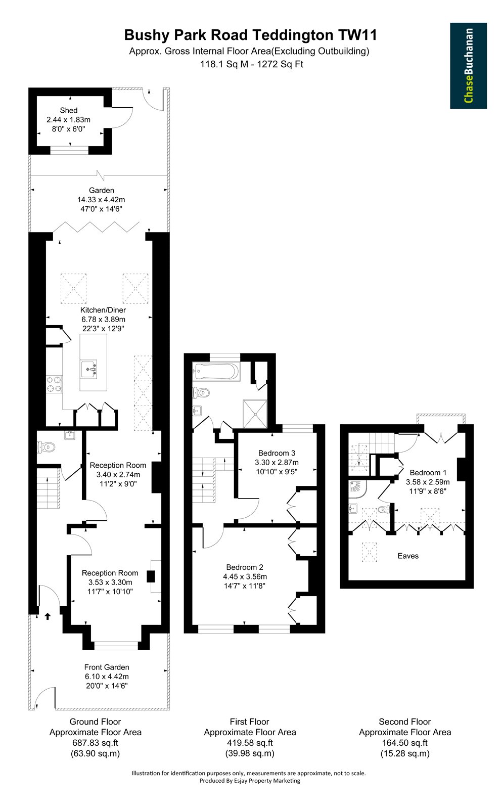 98, Bushy Park Road, Teddington floorplan