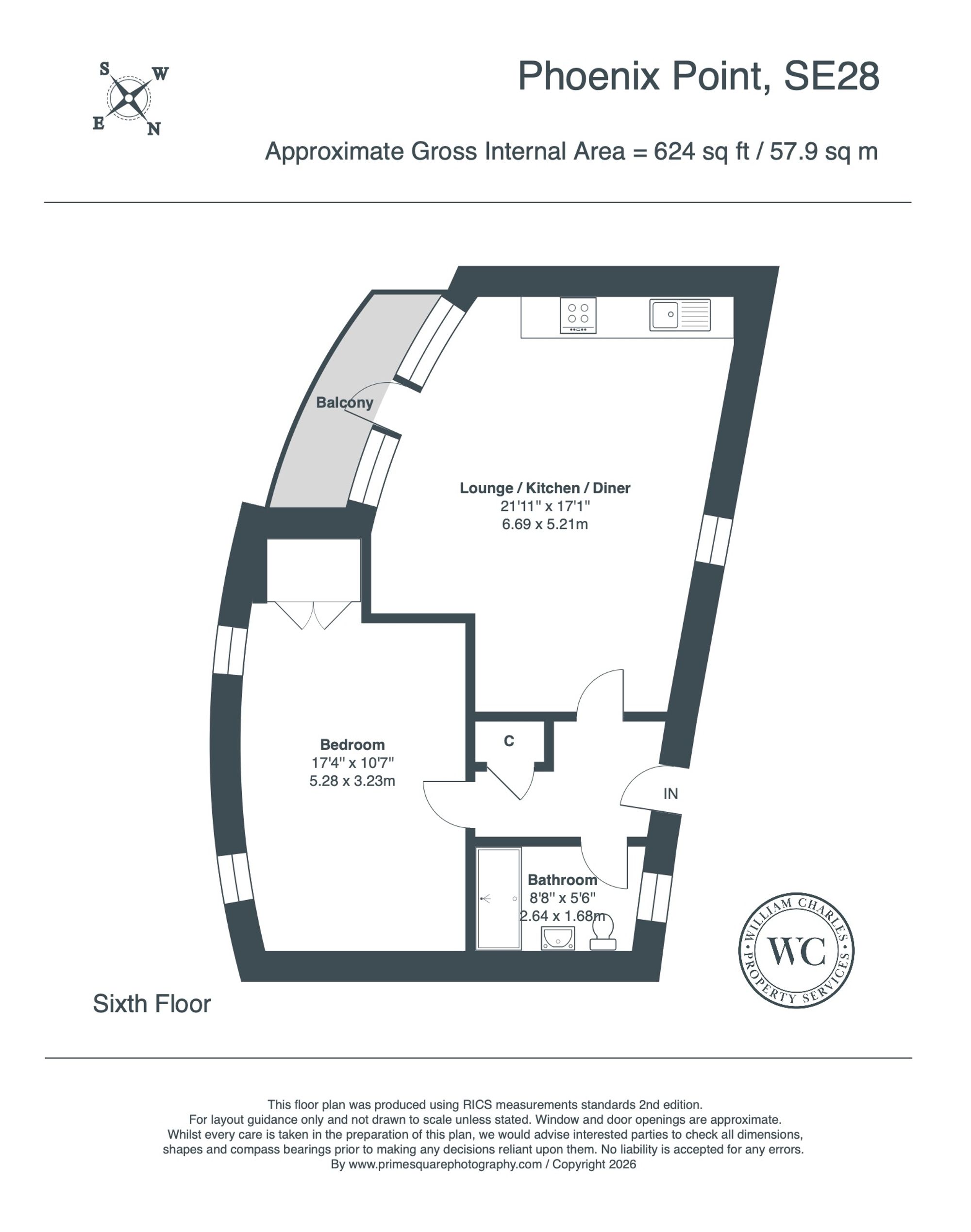 32 Phoenix Point Poplar Place, London floorplan