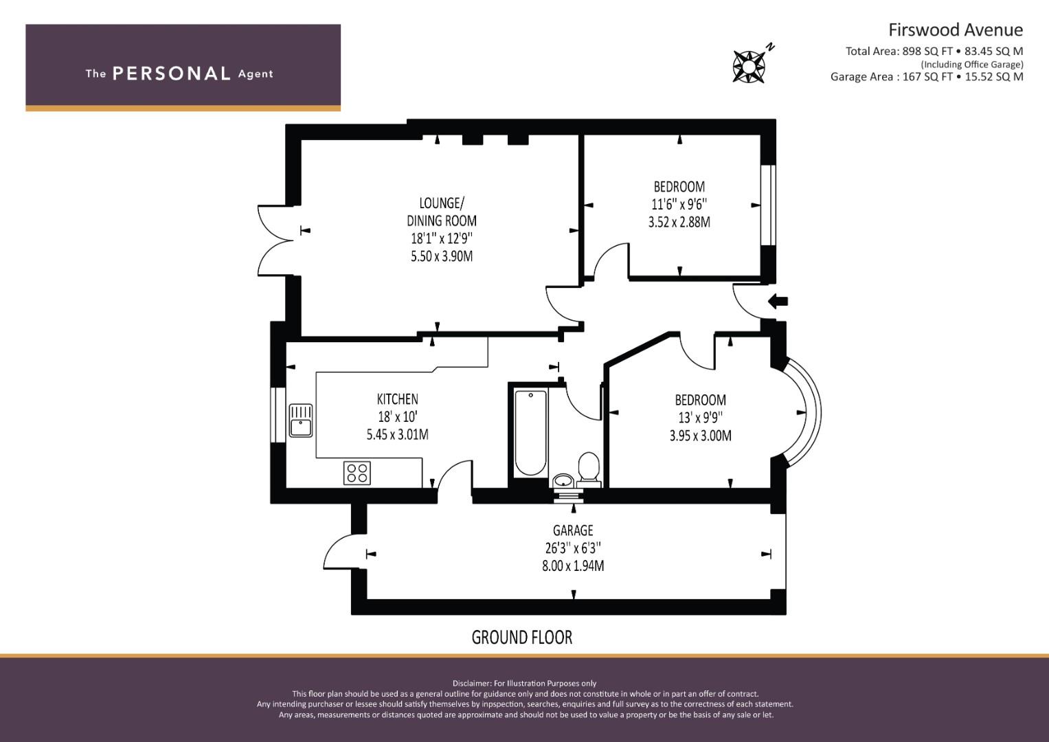 89, Firswood Avenue, Ewell/Stoneleigh floorplan