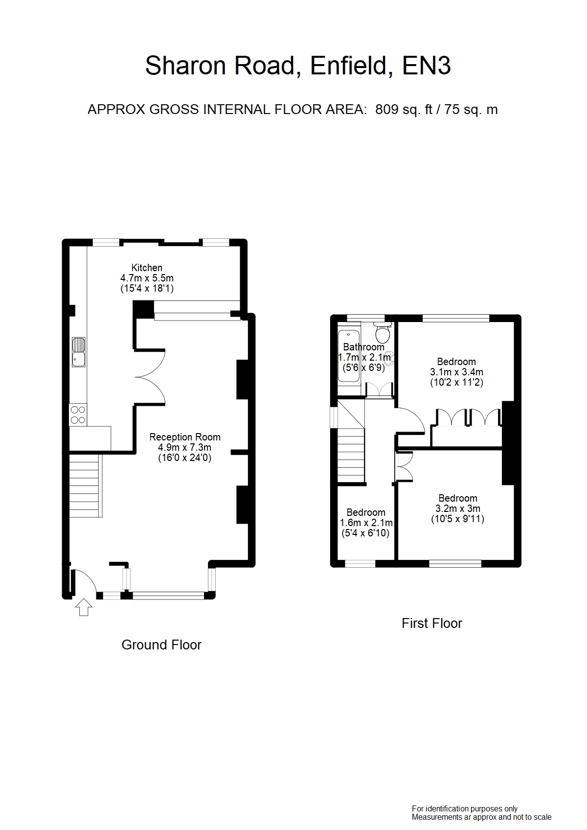 3 Bedrooms Semi-detached house for sale in Sharon Road, Enfield, London EN3