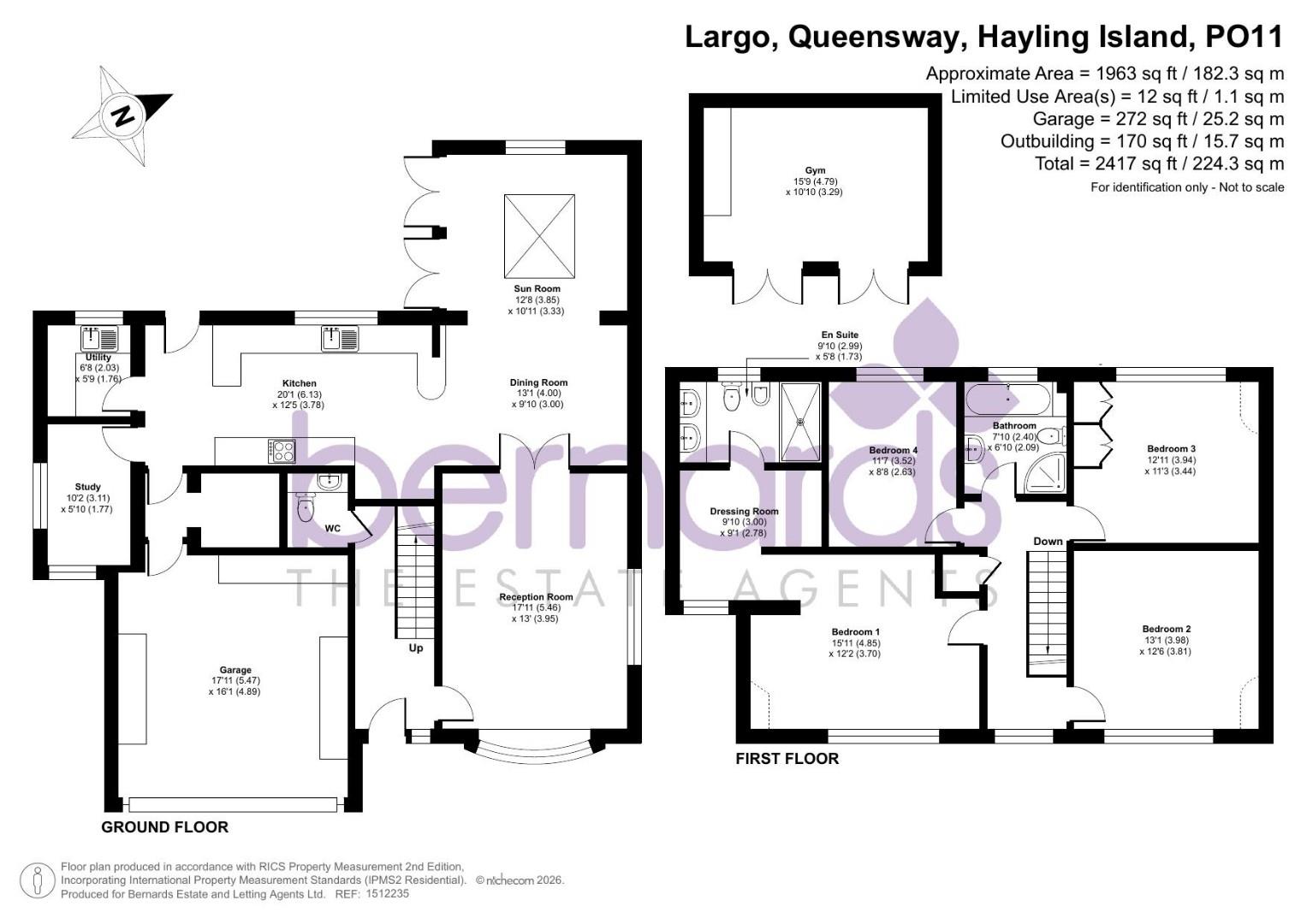 Largo, Queensway, Hayling Island floorplan