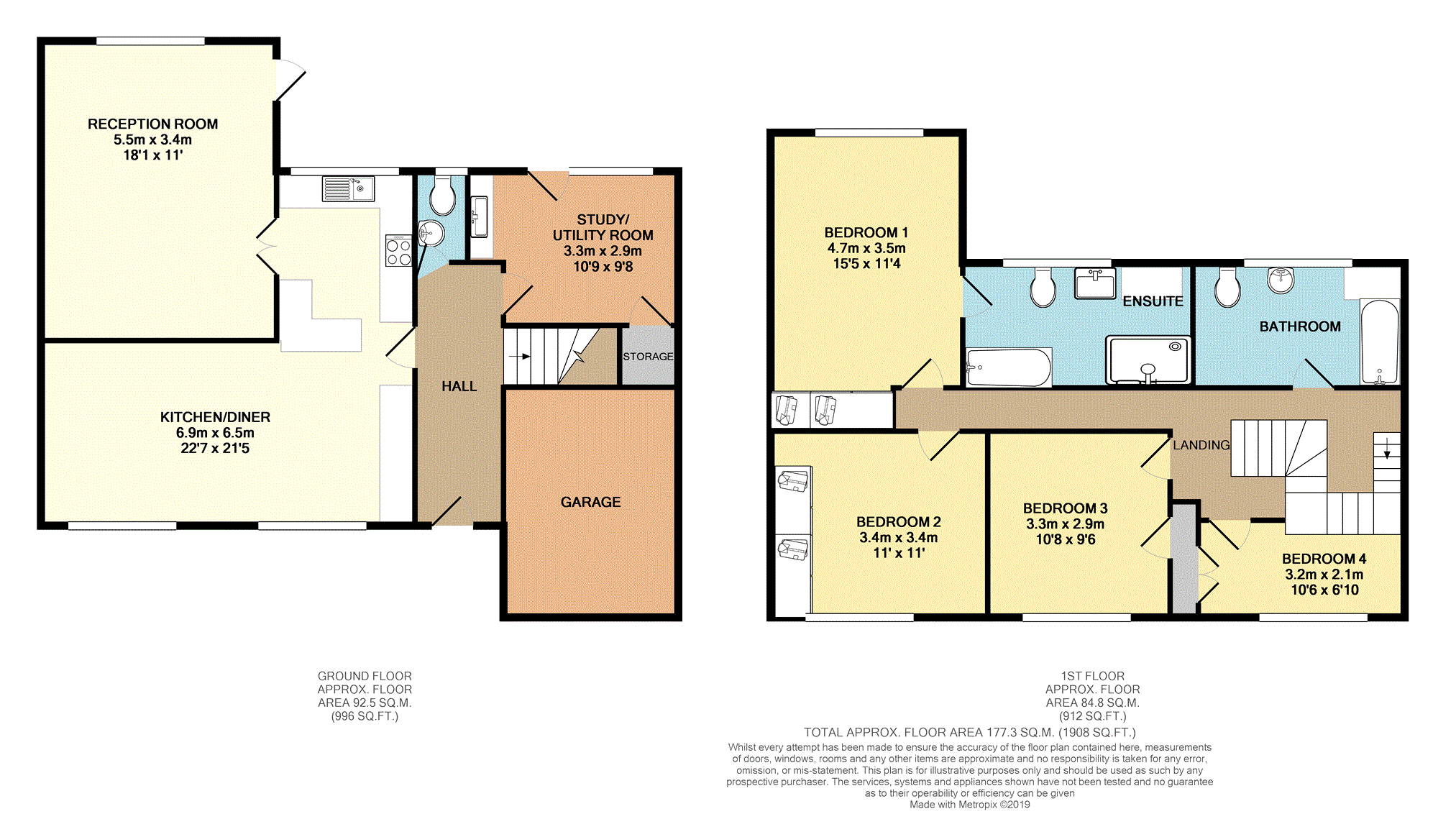 4 Bedrooms Semi-detached house for sale in Hill View Road, Chelmsford CM1