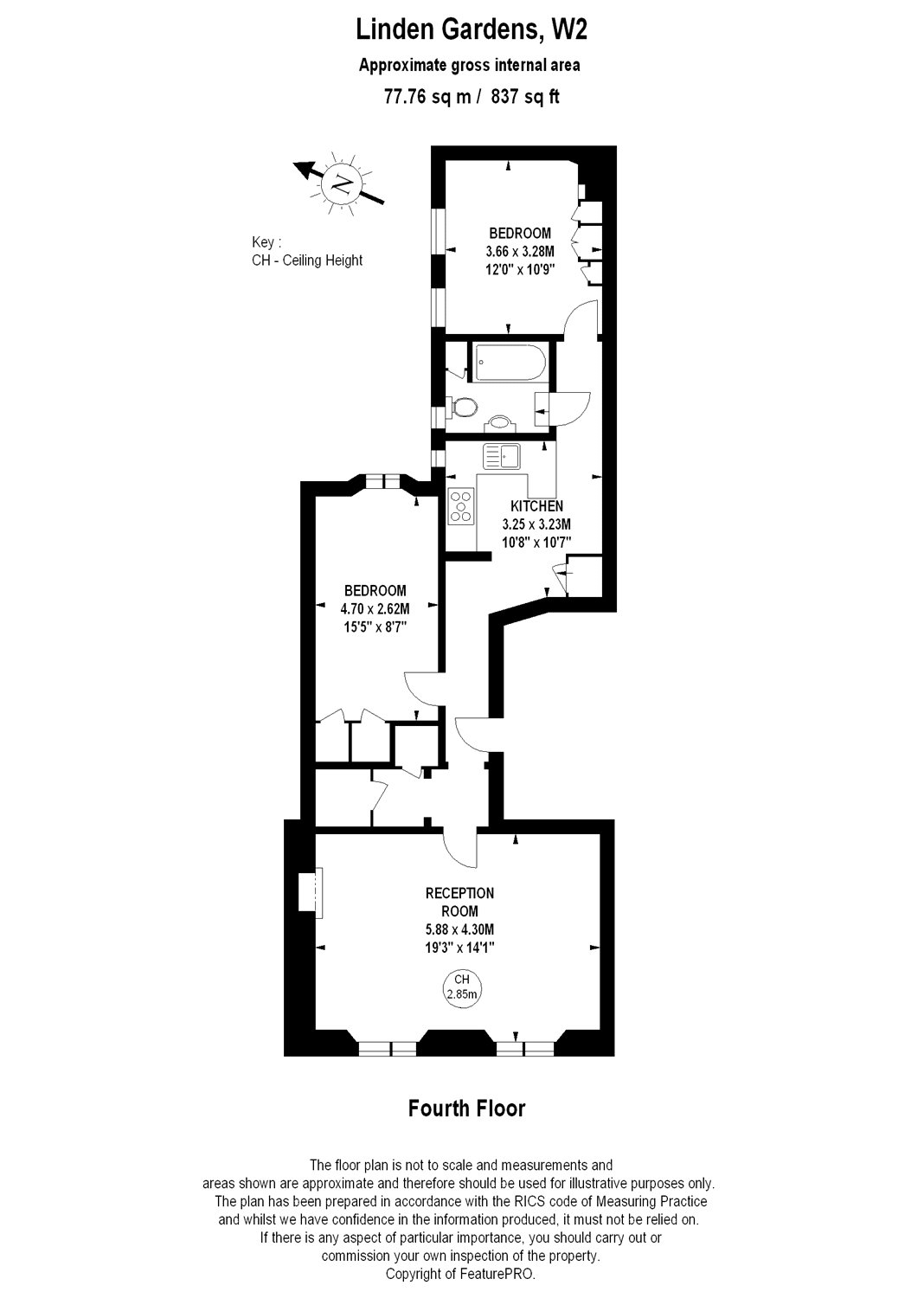 2 Bedrooms Flat to rent in Linden Gardens, London W2