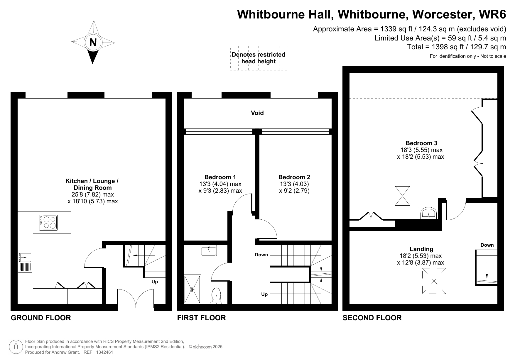 Flat 8, Whitbourne Hall, Worcester floorplan
