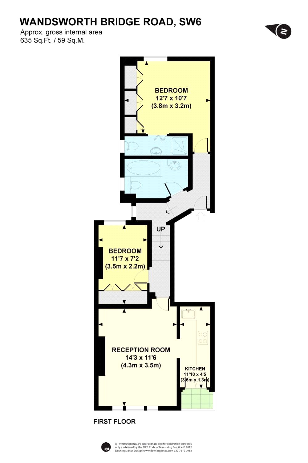 2 Bedrooms Maisonette to rent in Wandsworth Bridge Road, Fulham/Parsons Green, London SW6