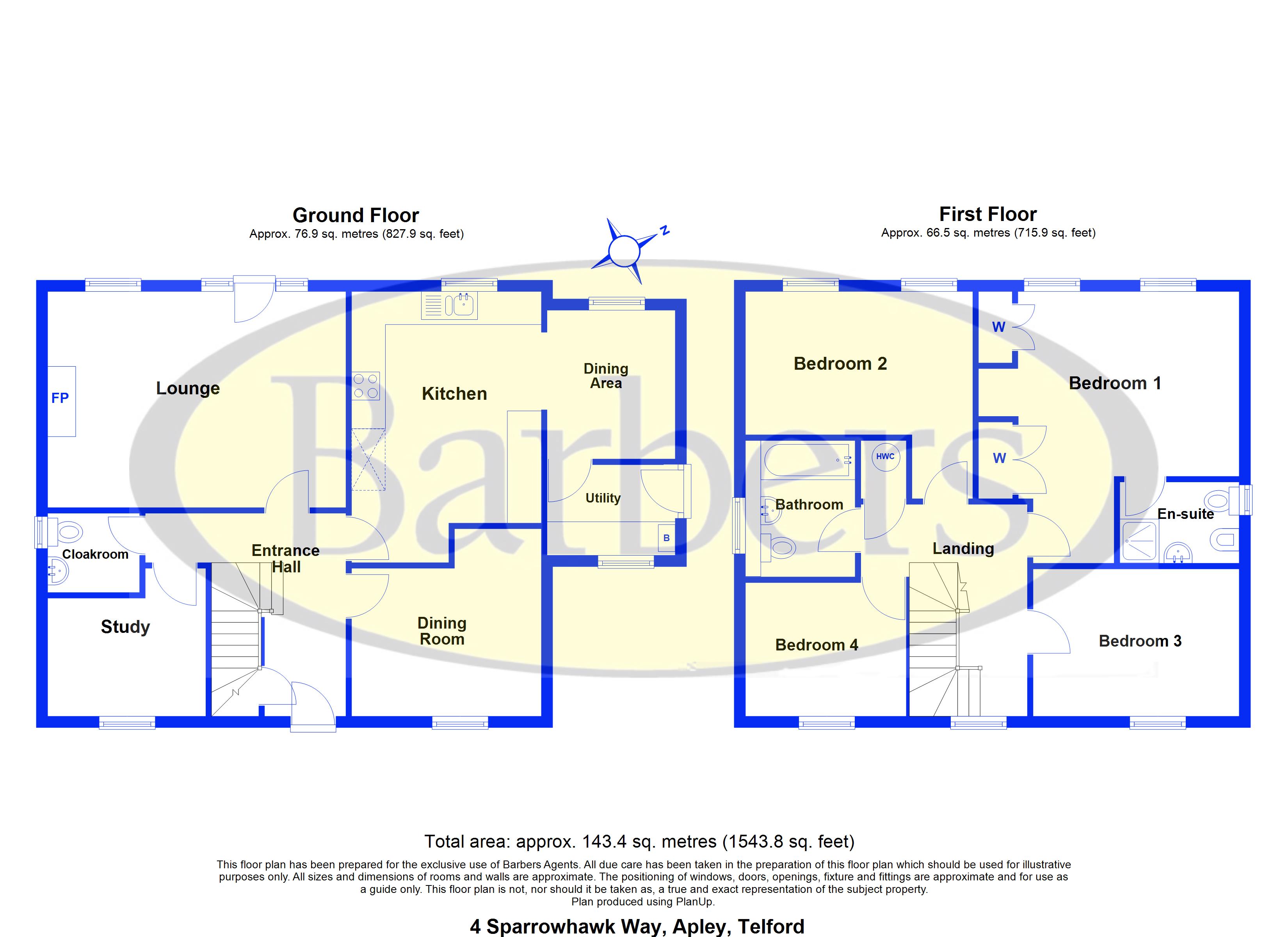 4, Sparrowhawk Way, Telford floorplan