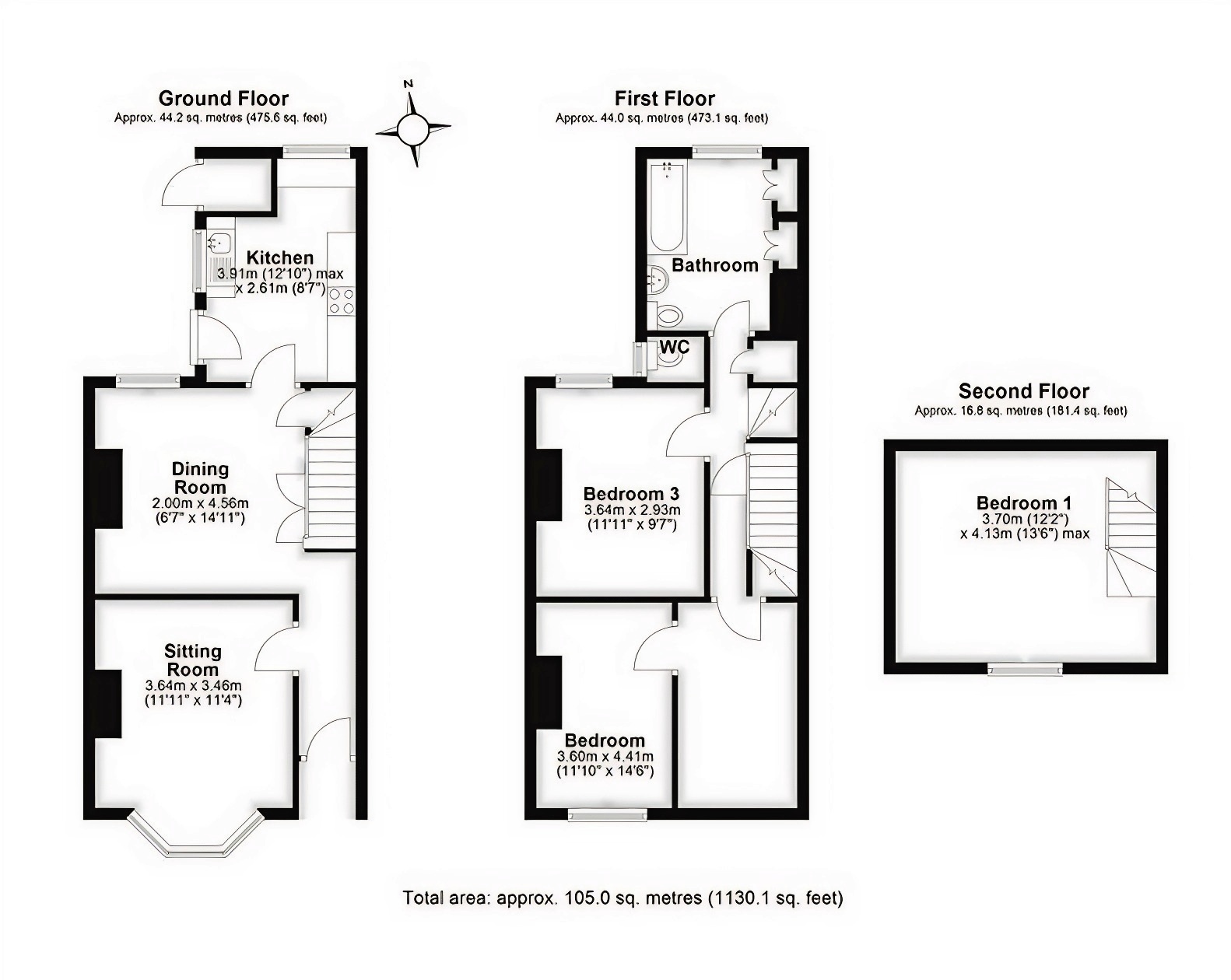 76, St. Marks Road, Salisbury floorplan